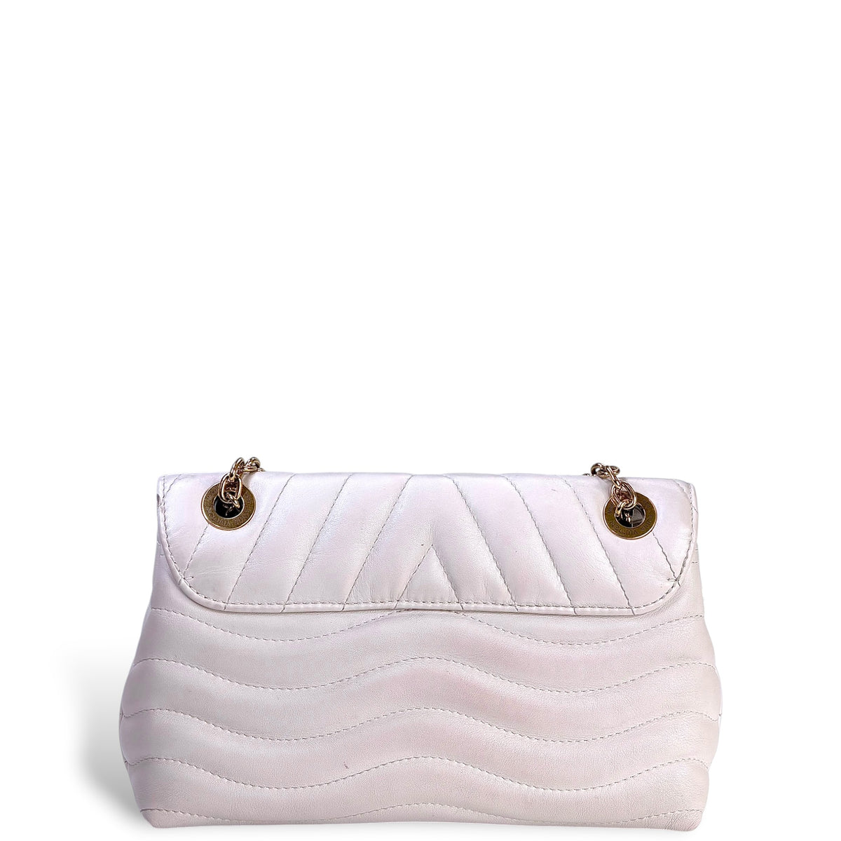 Louis Vuitton New Wave MM white leather Chain Bag