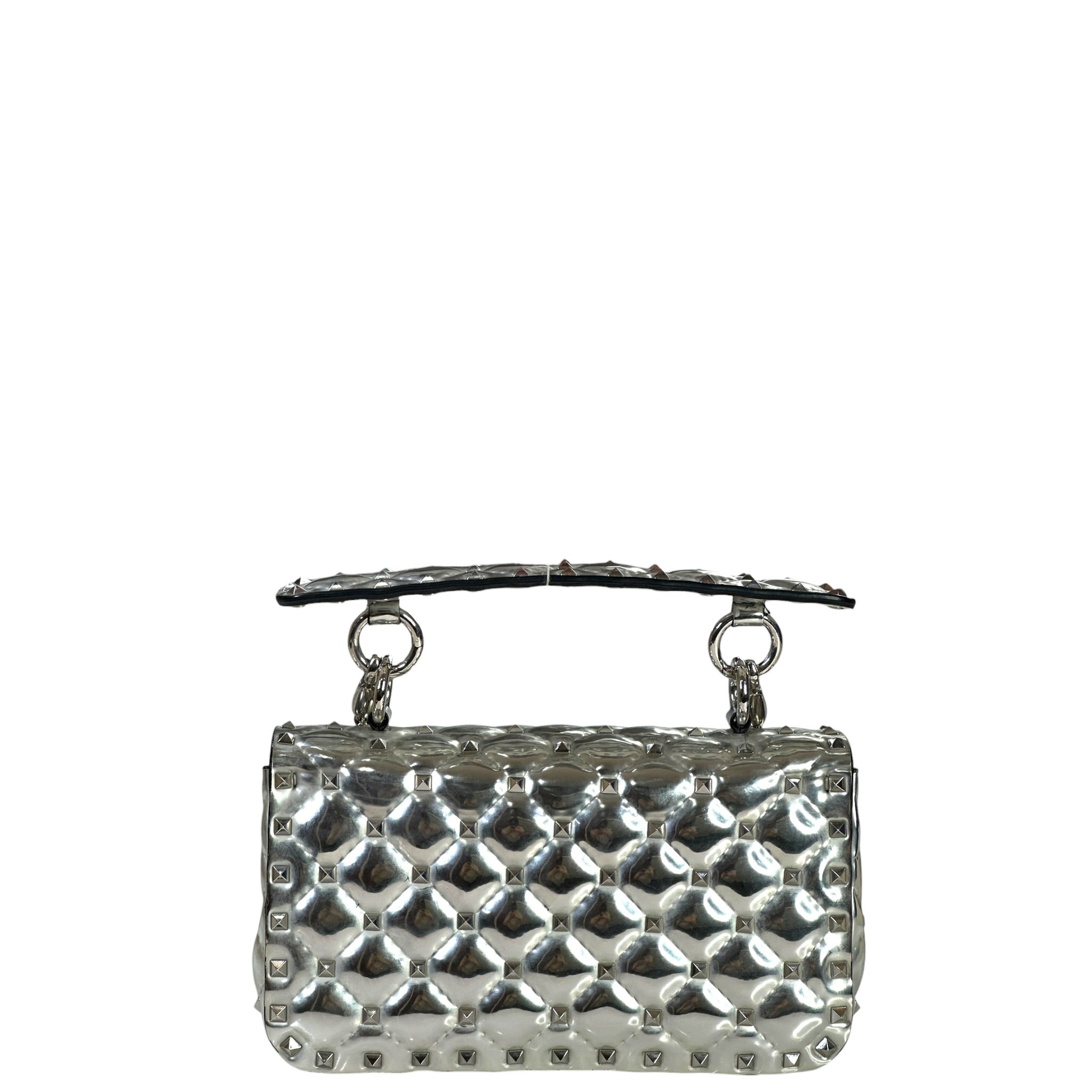 Valentino Garavani Rockstud Spike Metallic Quilted Patent Leather