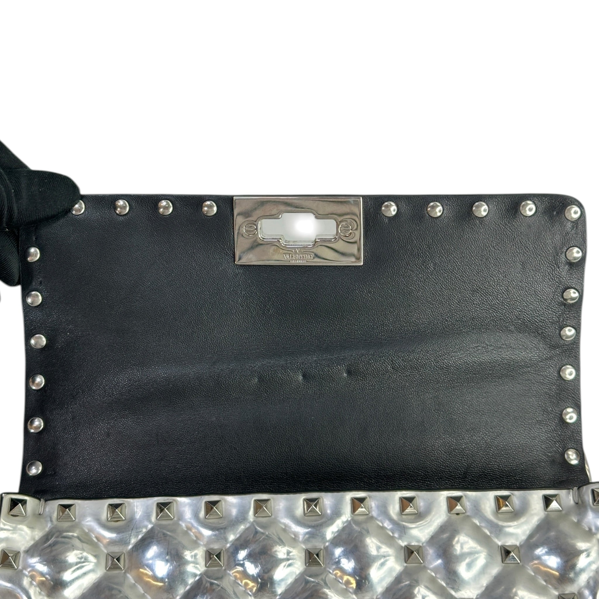 Valentino Garavani Rockstud Spike Metallic Quilted Patent Leather
