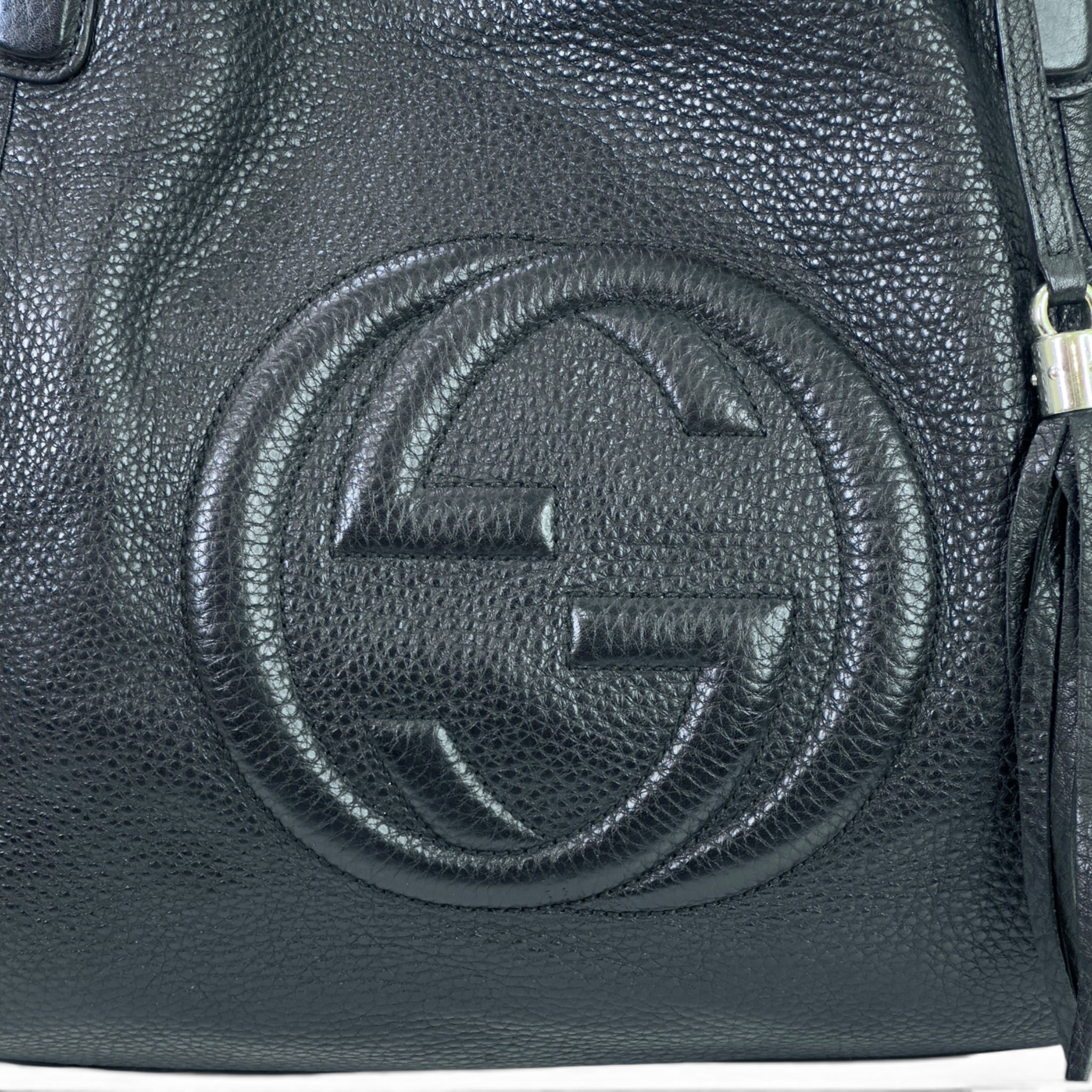 Gucci Soho Tote Medium Black Leather