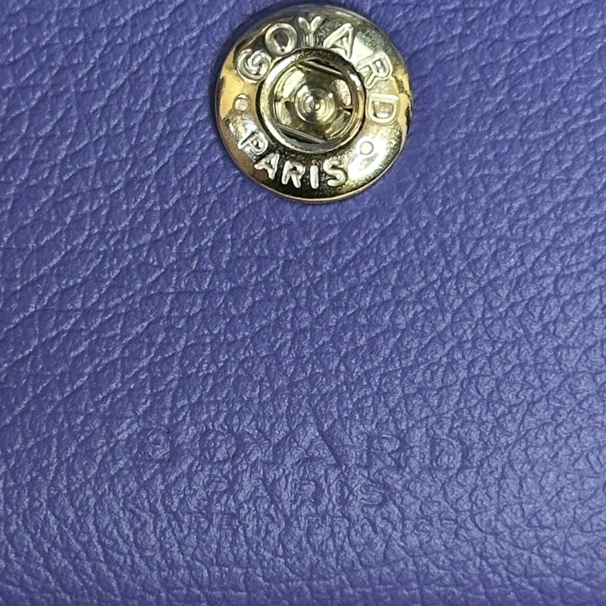 Goyard St Louis PM Tote Blueberry Purple Goyardine Magnetic Closure