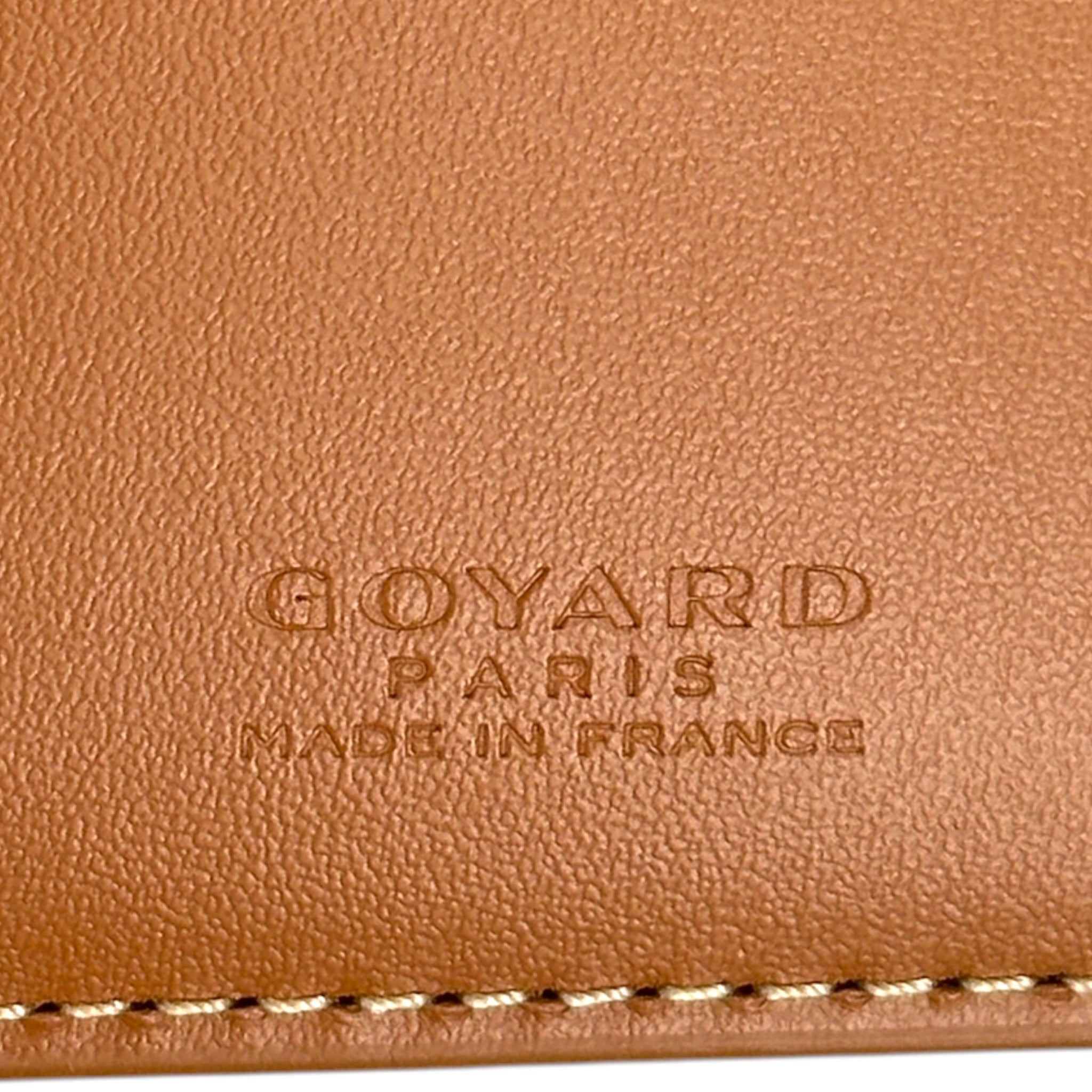 Goyard Saint Florentin Wallet Black & Tan Goyardine