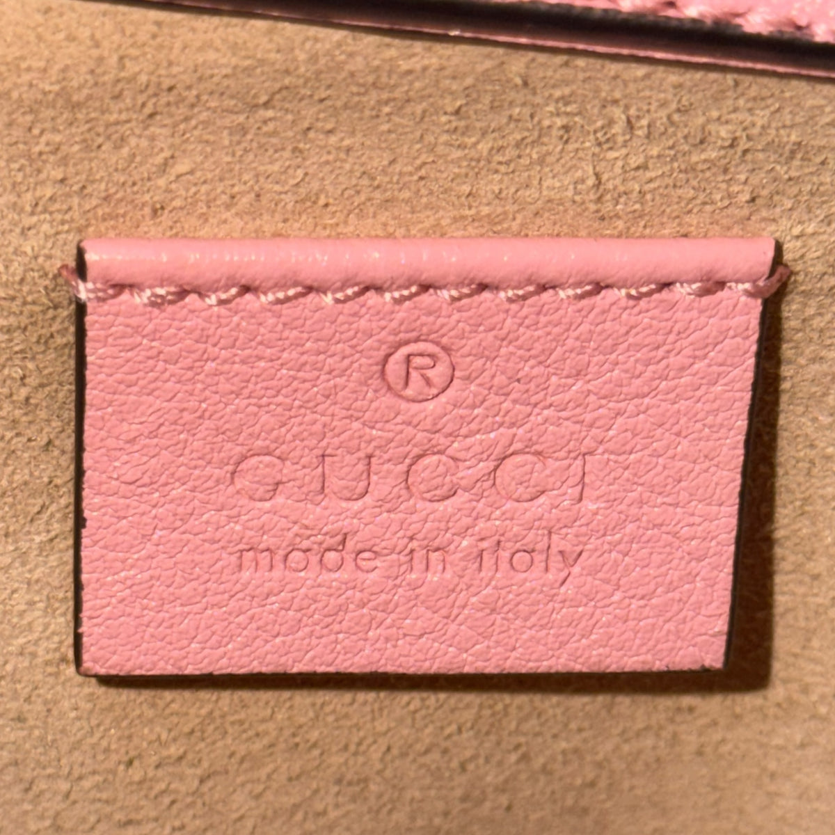 Gucci diana mini pink leather hand bag
