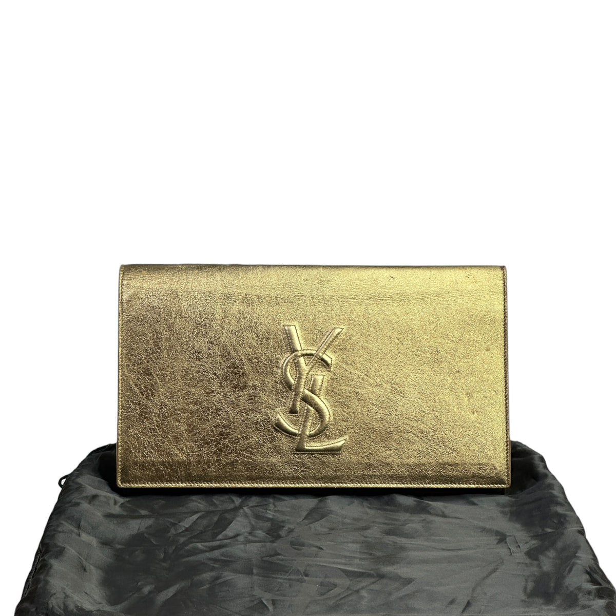 Saint Laurent Belle De Jour Gold Clutch