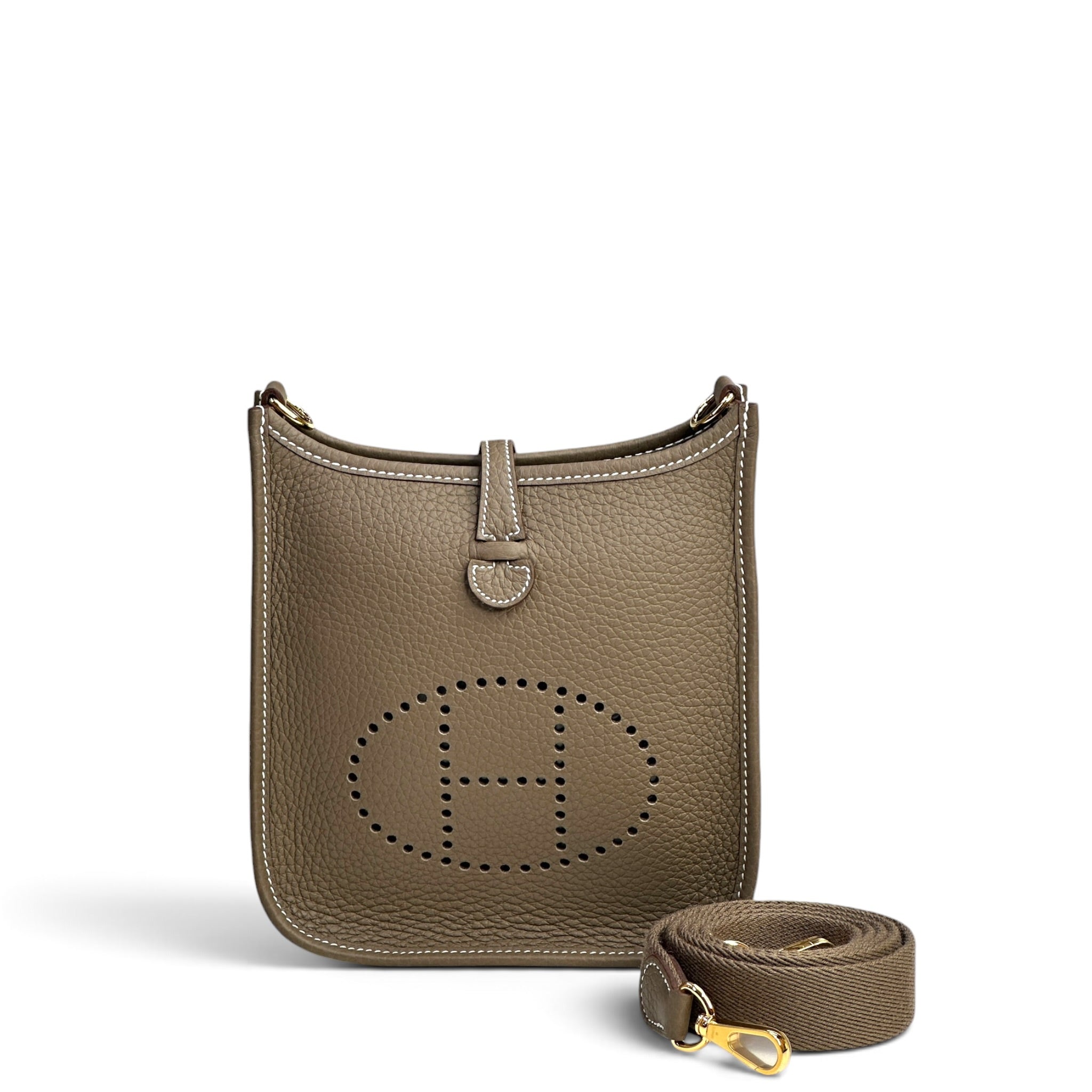 Hermes Evelyne 16 Amazone Bag Etoupe with Gold Hardware
