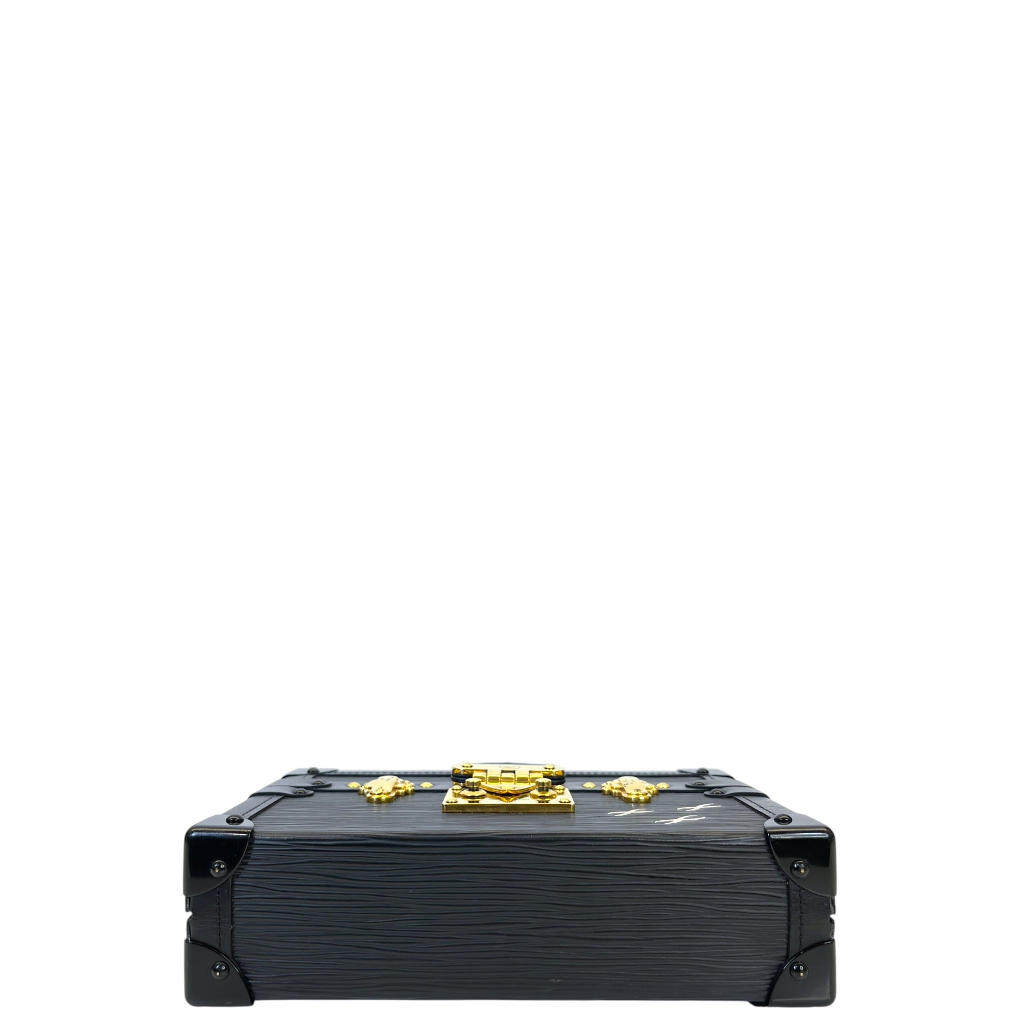 Louis Vuitton Petite Malle Bag Black Epi Leather