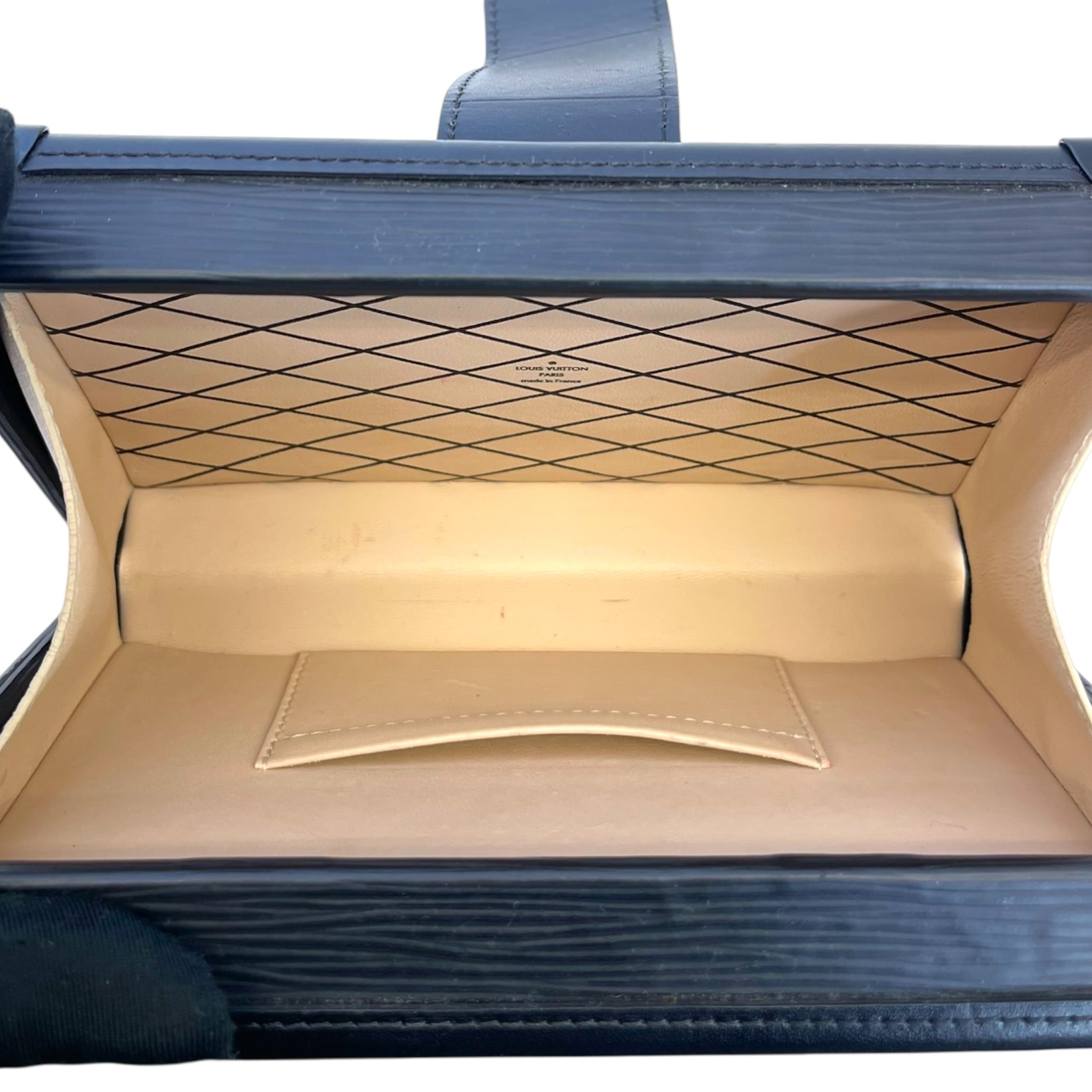 Louis Vuitton Petite Malle Bag Black Epi Leather