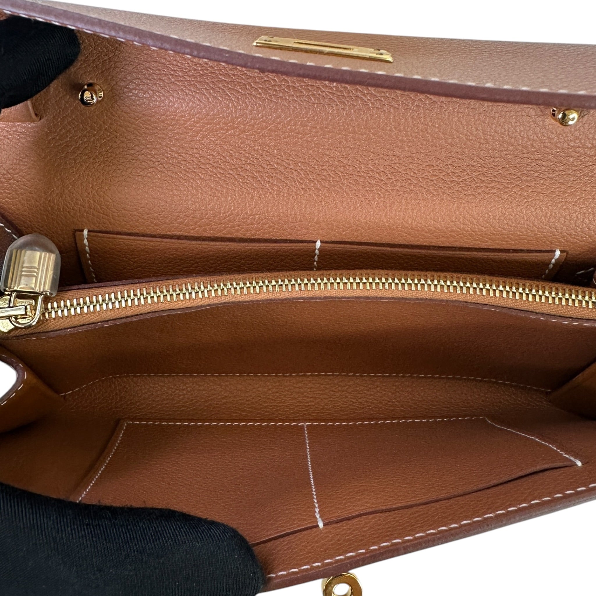 Hermès Kelly To Go Wallet Gold Evercolor GHW