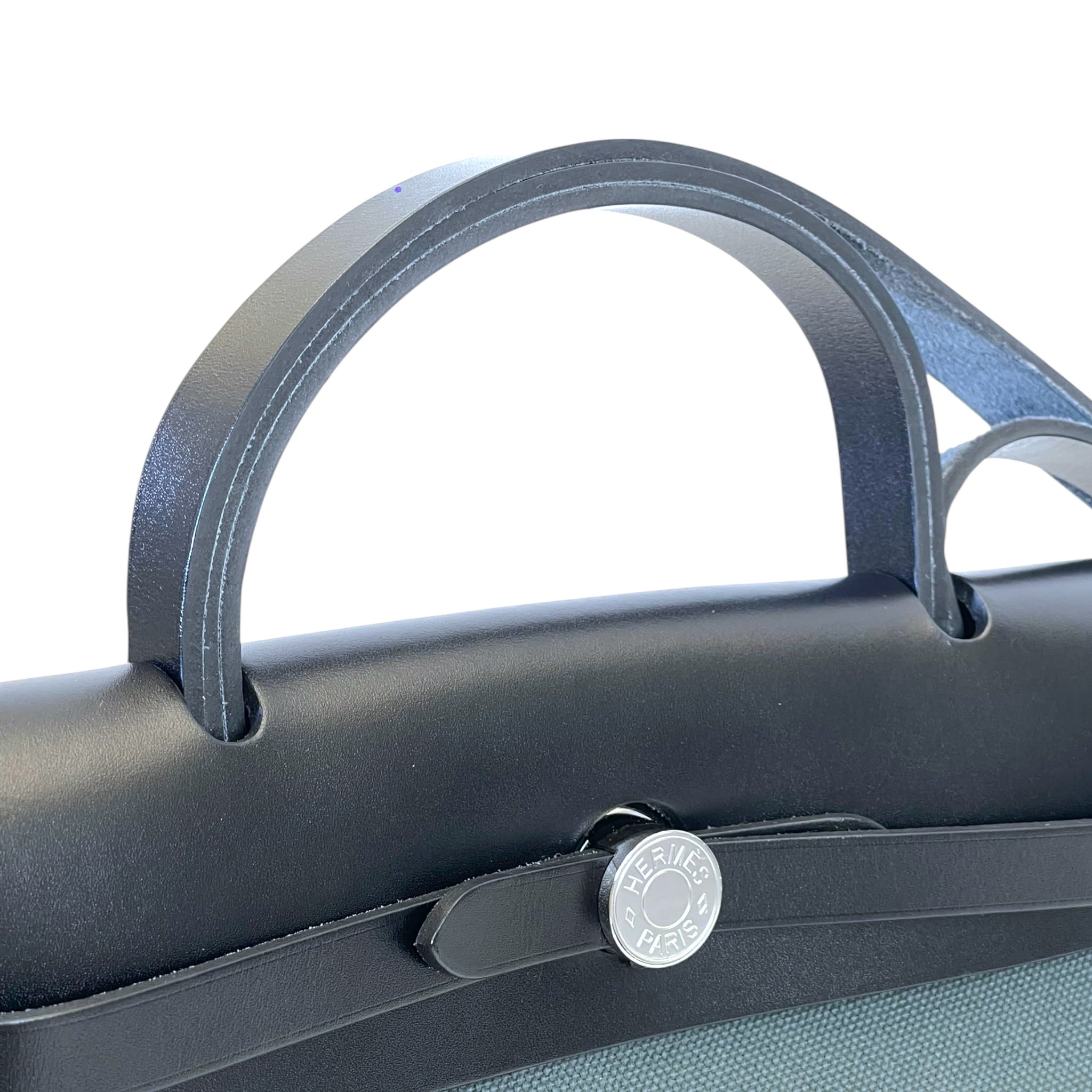 Hermès Herbag Zip 31 Travel Bag Black Militaire Canvas
