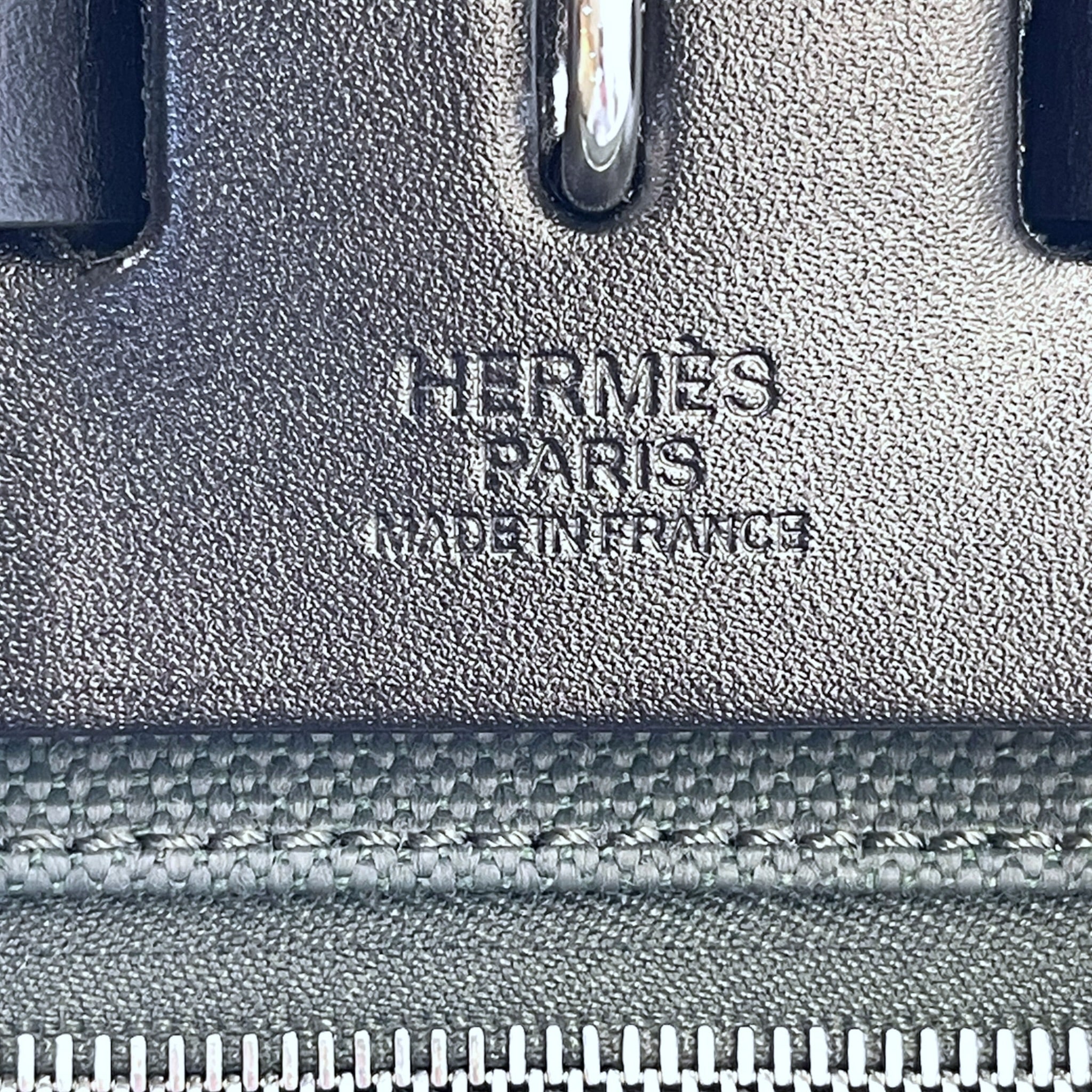 Hermès Herbag Zip 31 Travel Bag Black Militaire Canvas
