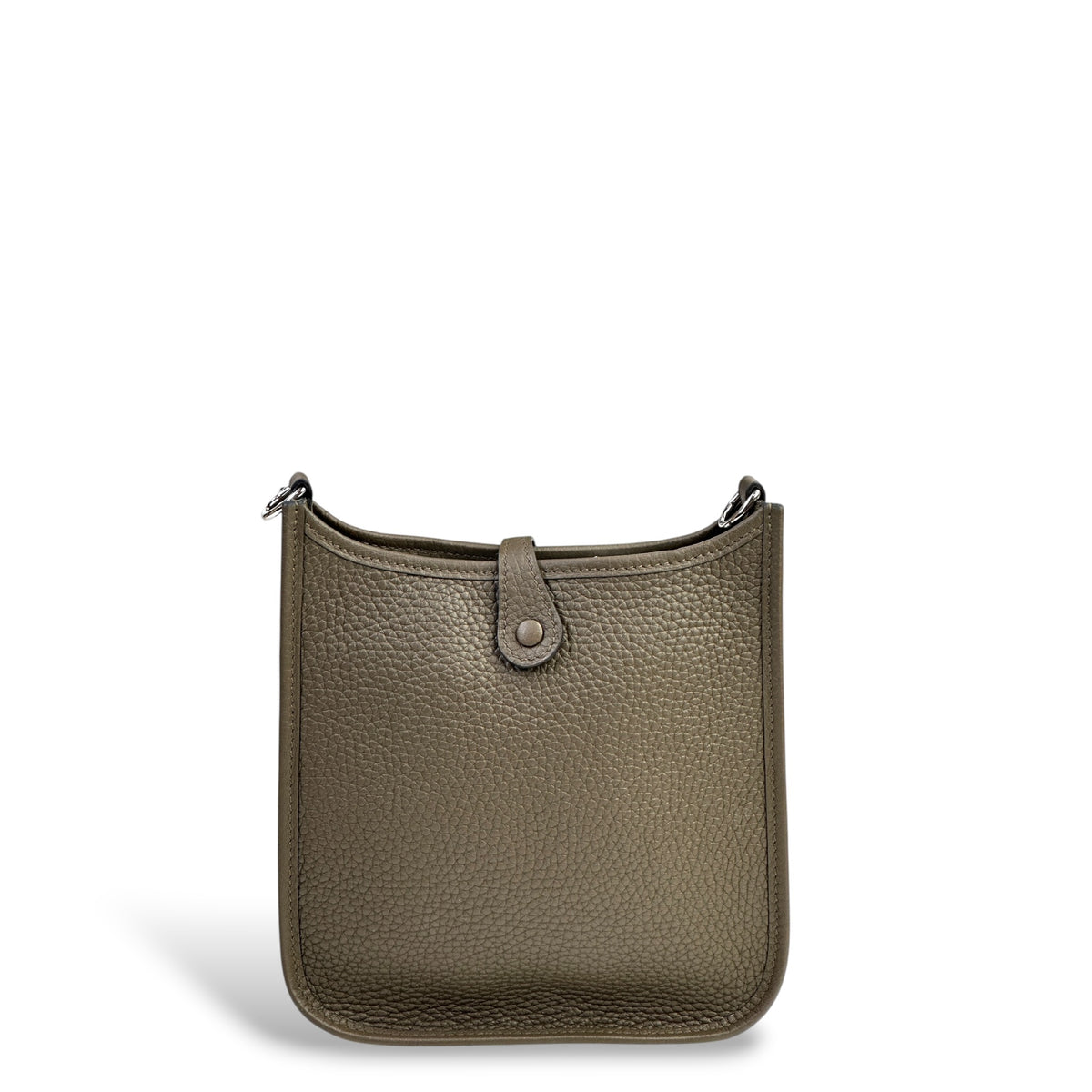Hermes Evelyne Mini TPM Gray-Brown Leather Crossbody Bag