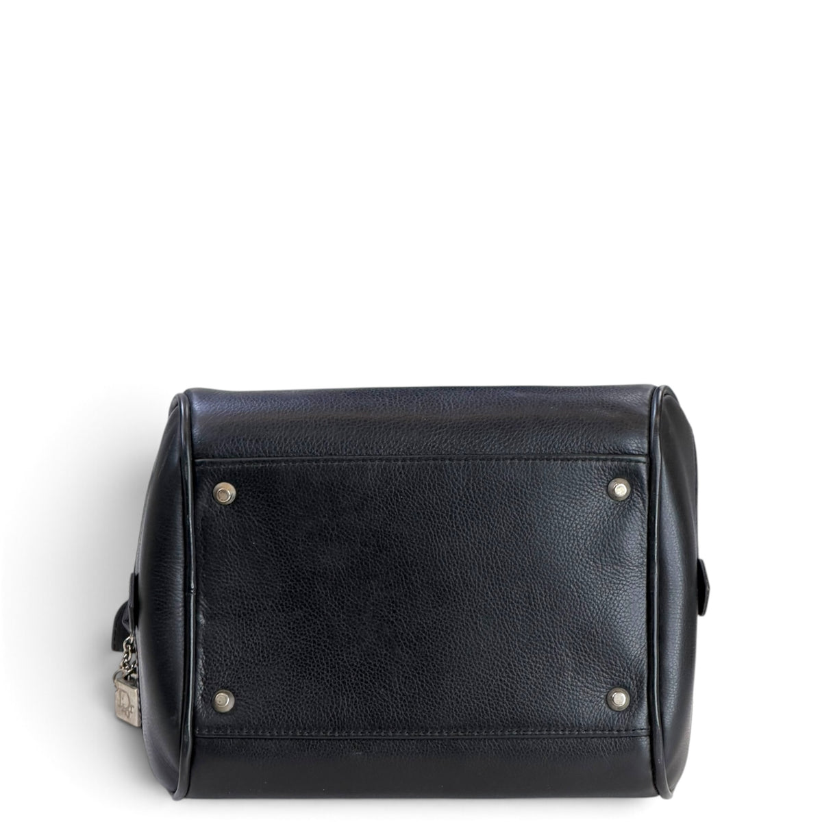 Christian Dior Gambler Dice Bowling small Black leather Satchel bag