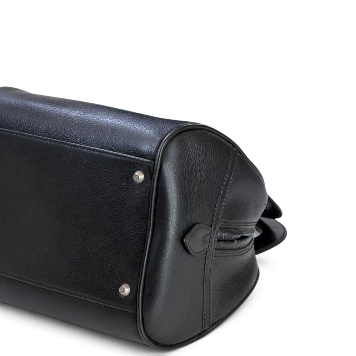 Christian Dior Gambler Dice Bowling small Black leather Satchel bag