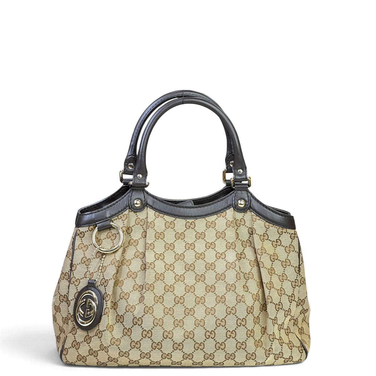 Gucci Sukey Beige Canvas Tote