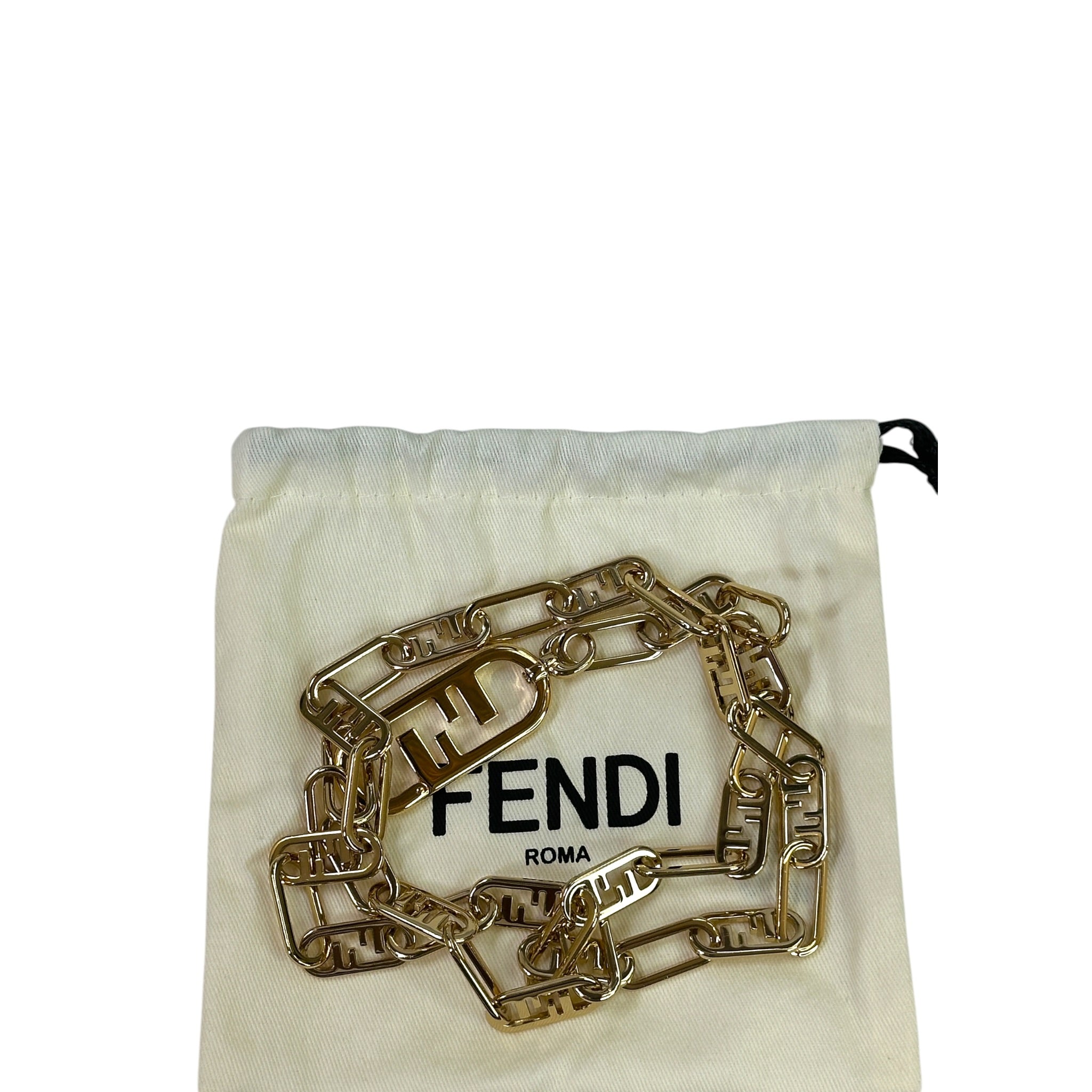 Fendi O'Lock Strap gold-tone metal chain