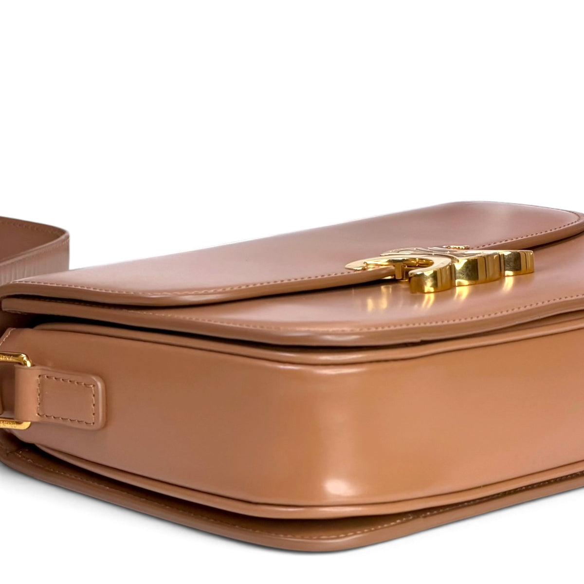 Celine teen tan leather Triomphe crossbody Bag
