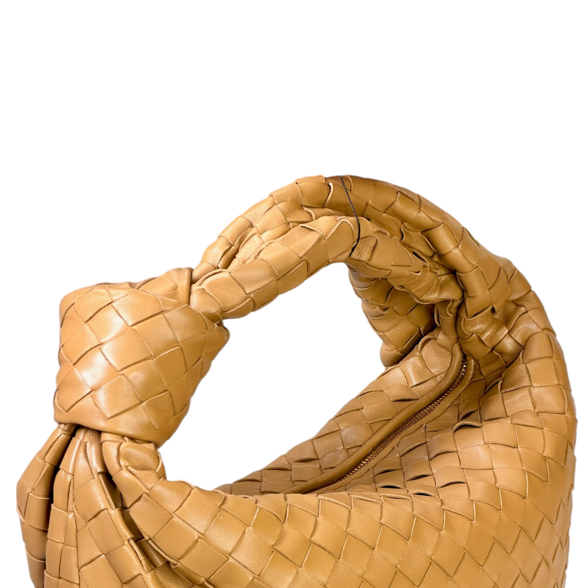 Bottega Veneta Intrecciato small Camel leather Jodie shoulder bag