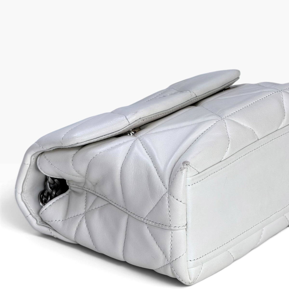 Prada spectrum small white leather shoulder / crossbody bag