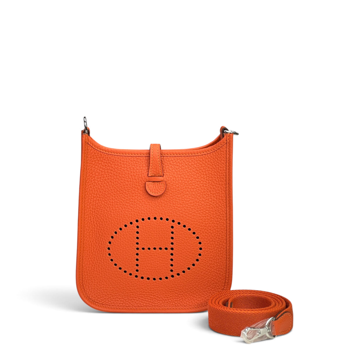 Hermes Evelyne 16 TPM Orange Leather Crossbody Bag