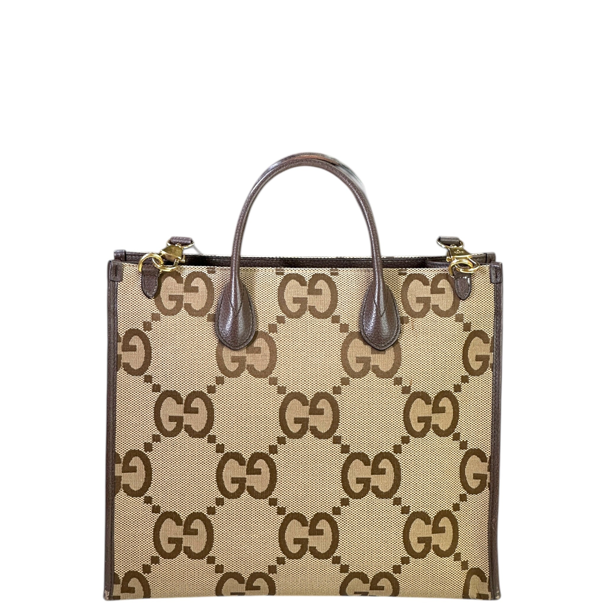 Gucci Jumbo GG tote beige brown monogram canvas