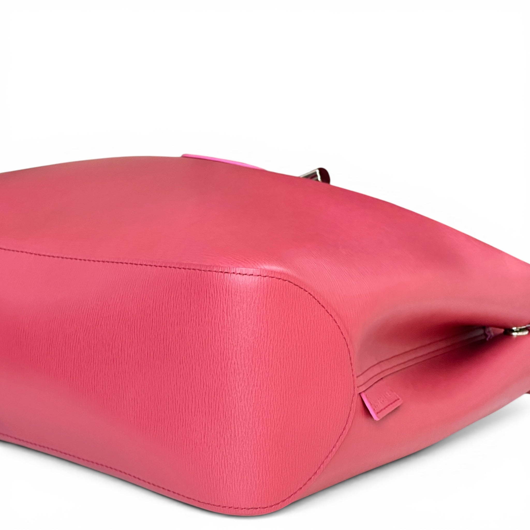 Longchamp Spring Fig Roseau Red Leather Tote