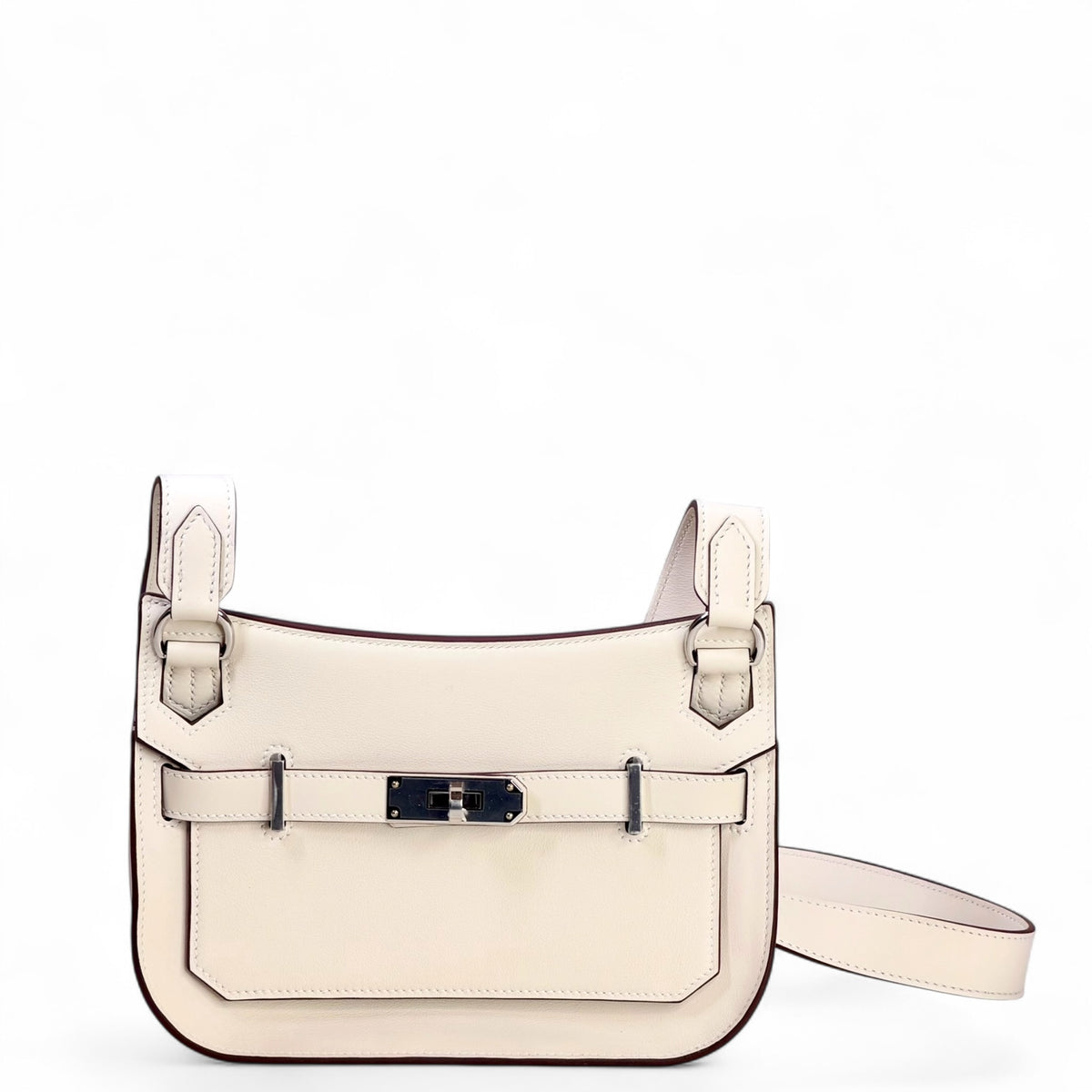 Hermès Mini Jypsière off white calfskin leather phw bag