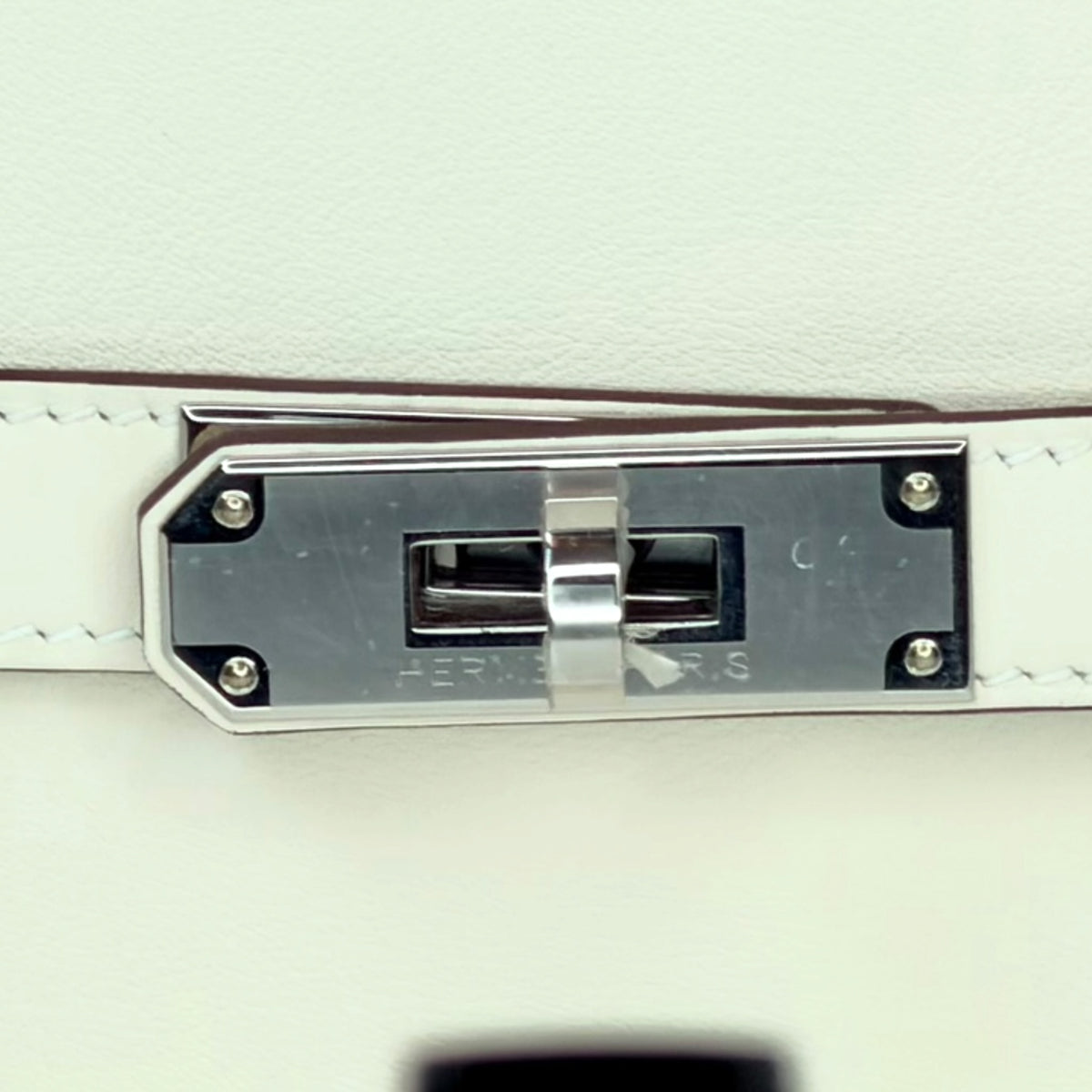 Hermès Mini Jypsière off white calfskin leather phw bag
