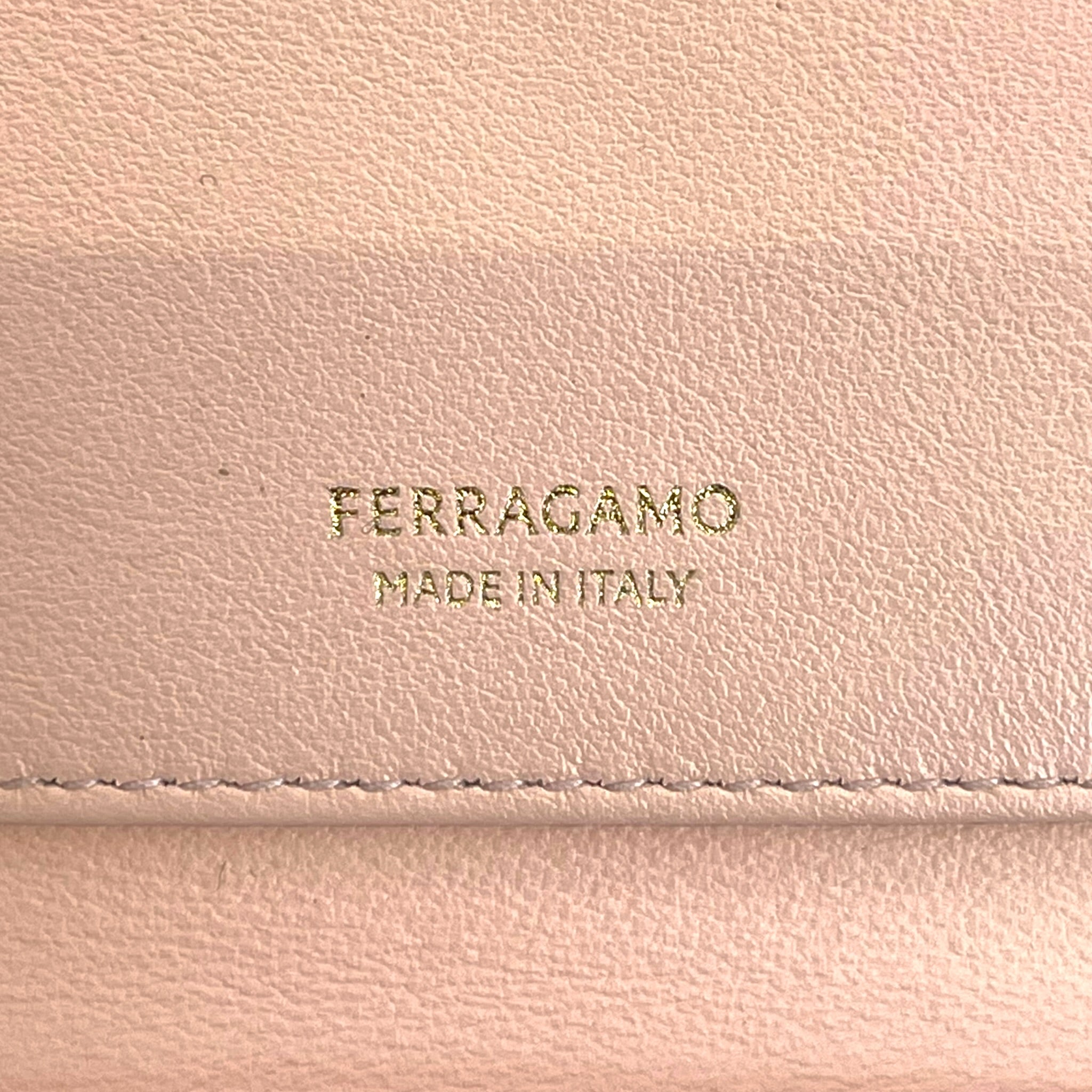 Salvatore Ferragamo Hug Card Holder Black Calf Leather