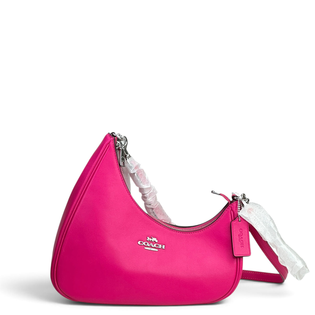Coach Twisted Teri Medium Pink leather Shoulder Bag