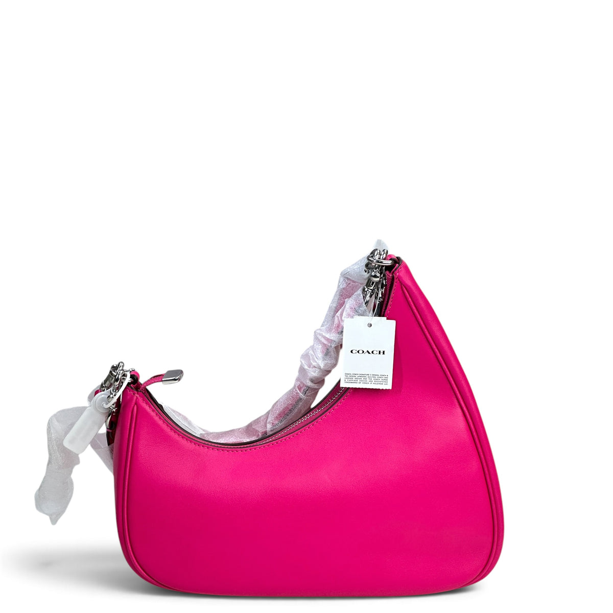 Coach Twisted Teri Medium Pink leather Shoulder Bag