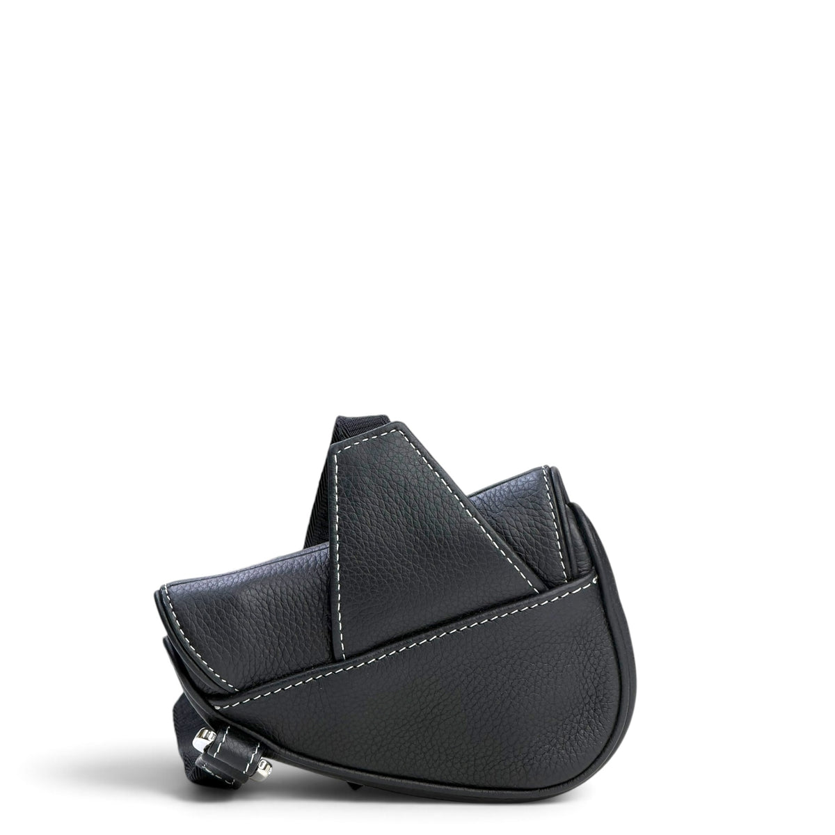 Dior micro black calf skin saddle bag