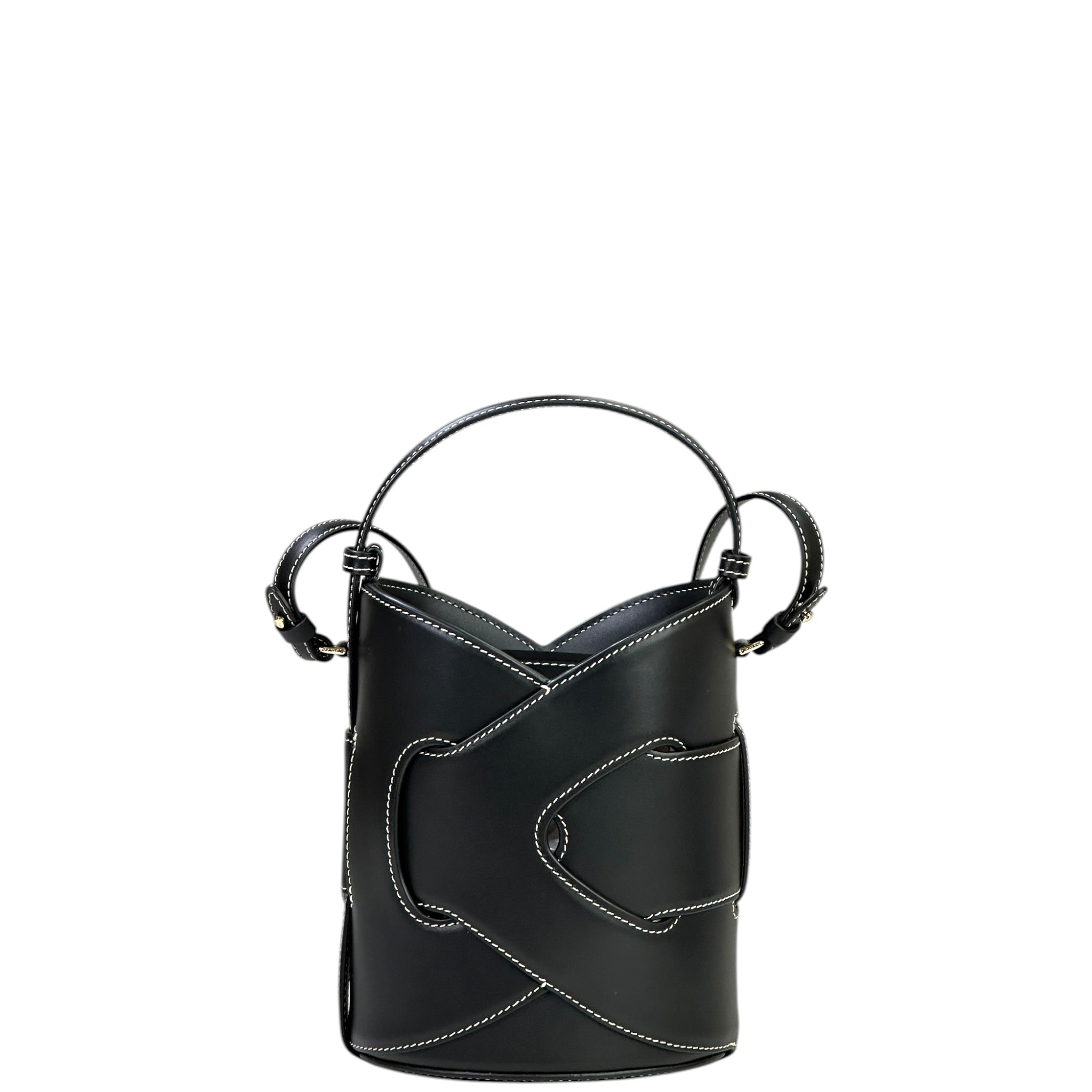 Polène Nodde Seau Edition Black Calf Leather