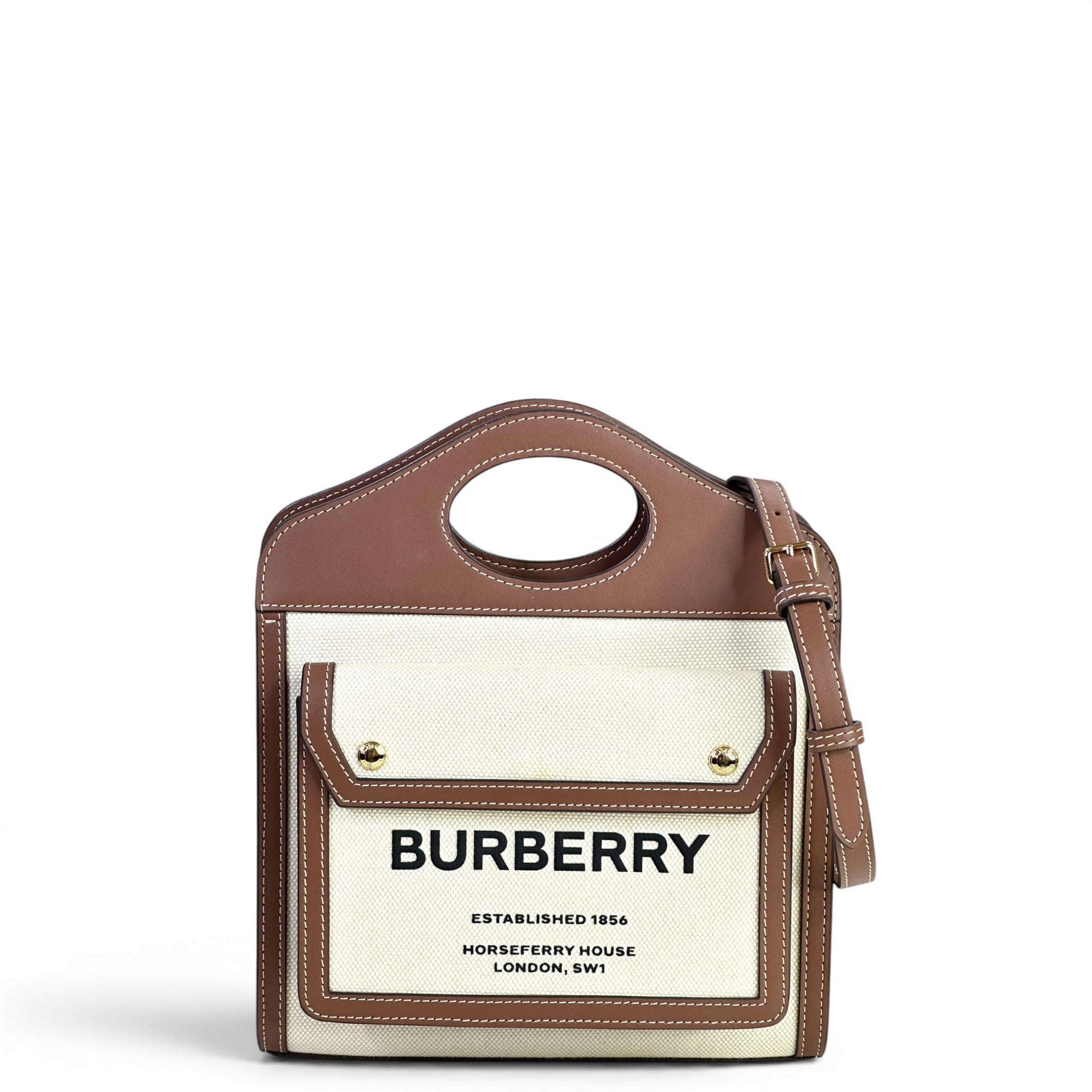 Burberry mini pocket beige/brown bag