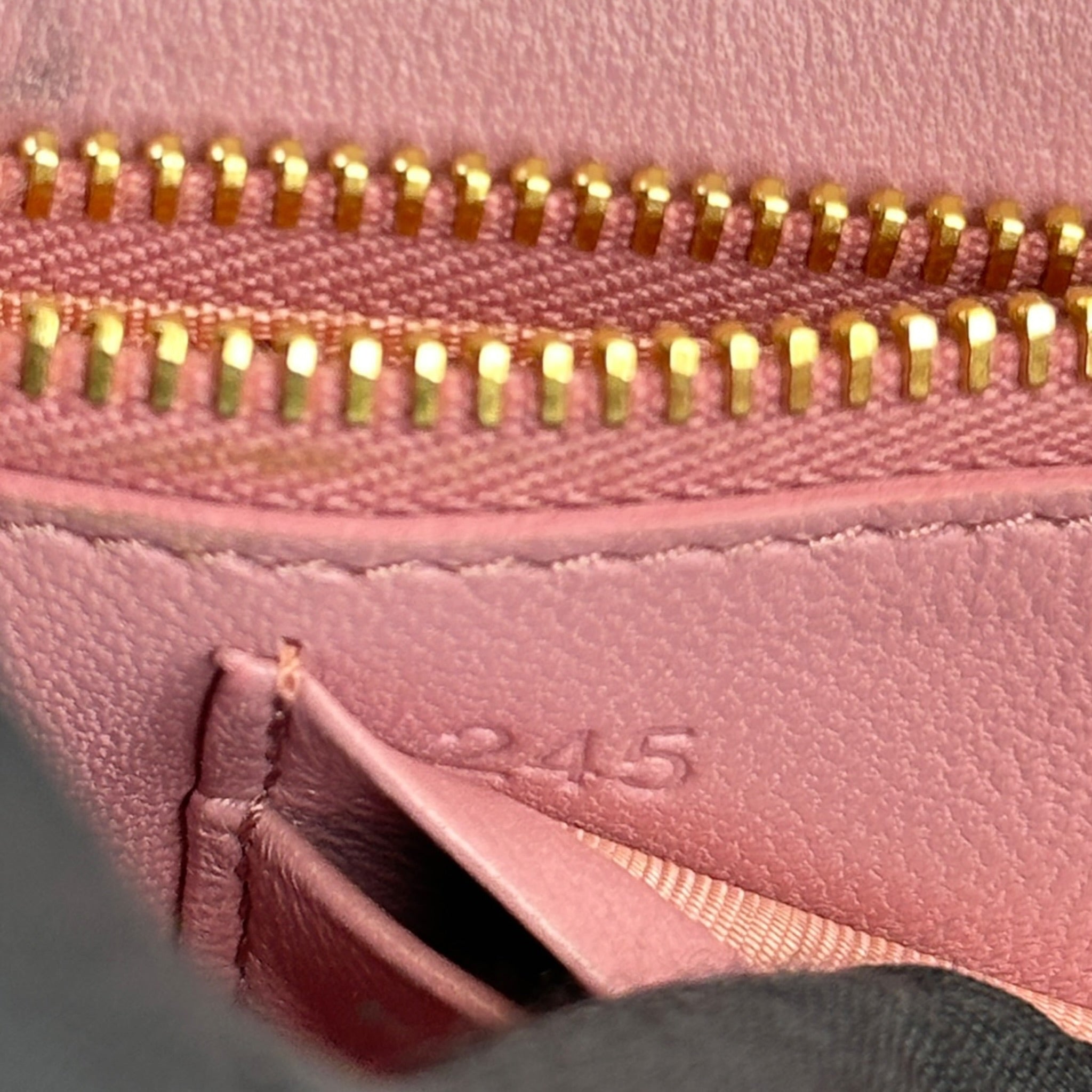 Miu Miu Pink Quilted Matelasse nappa Leatehr wallet