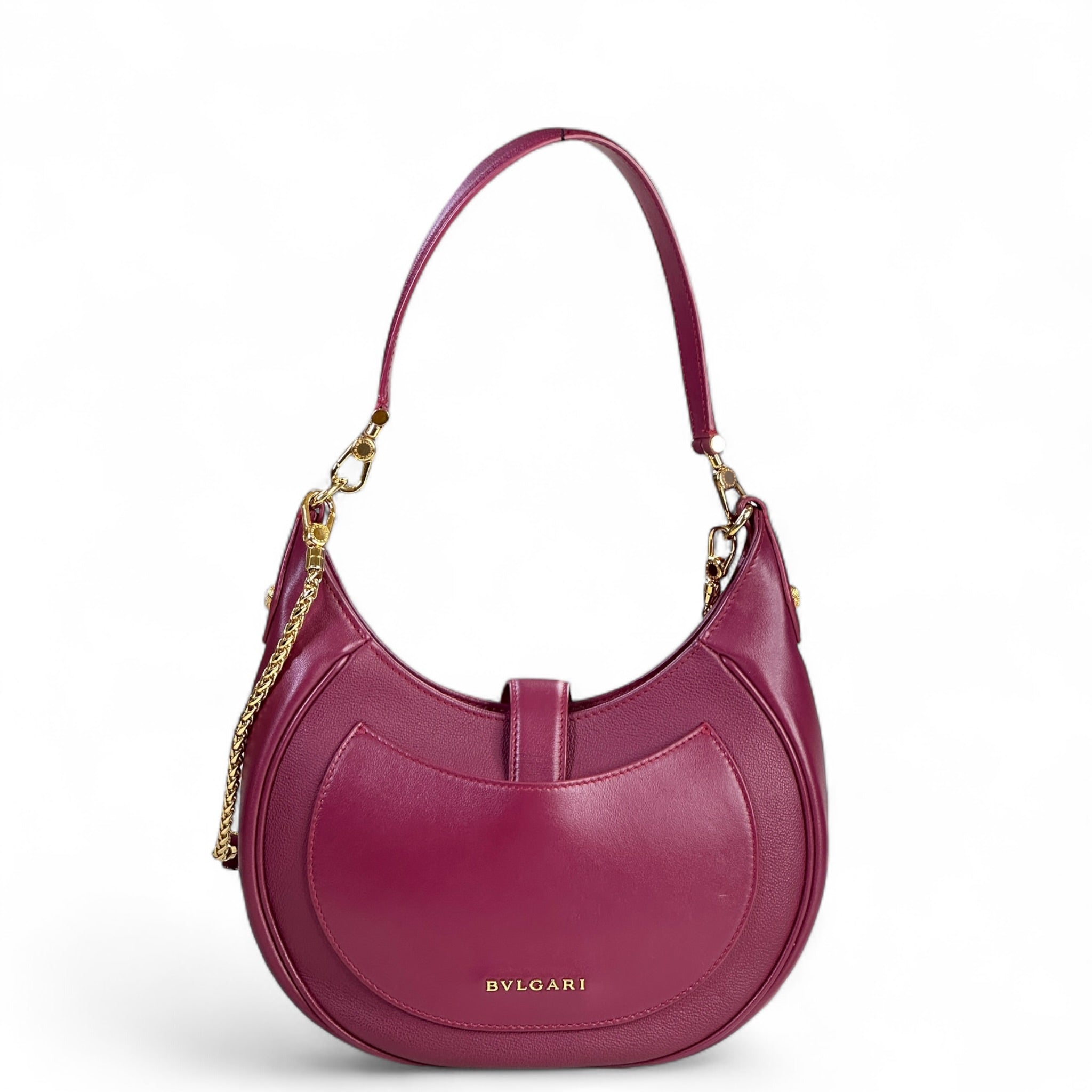 Bvlgari Serpenti Ellipse bag magenta pink calf leather