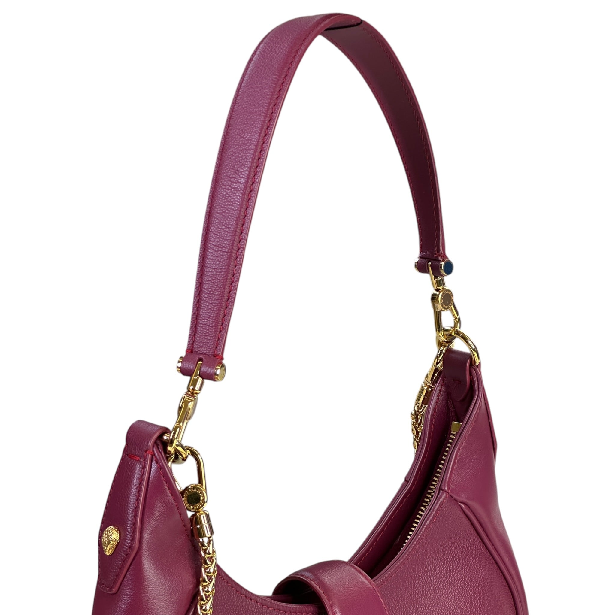 Bvlgari Serpenti Ellipse bag magenta pink calf leather