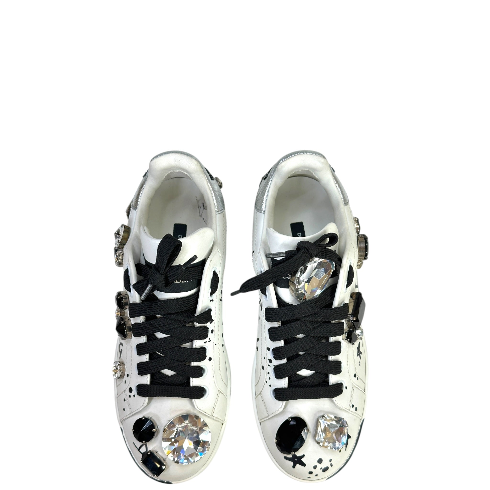 Dolce & Gabbana Portofino Sneakers White Leather Size 36.5