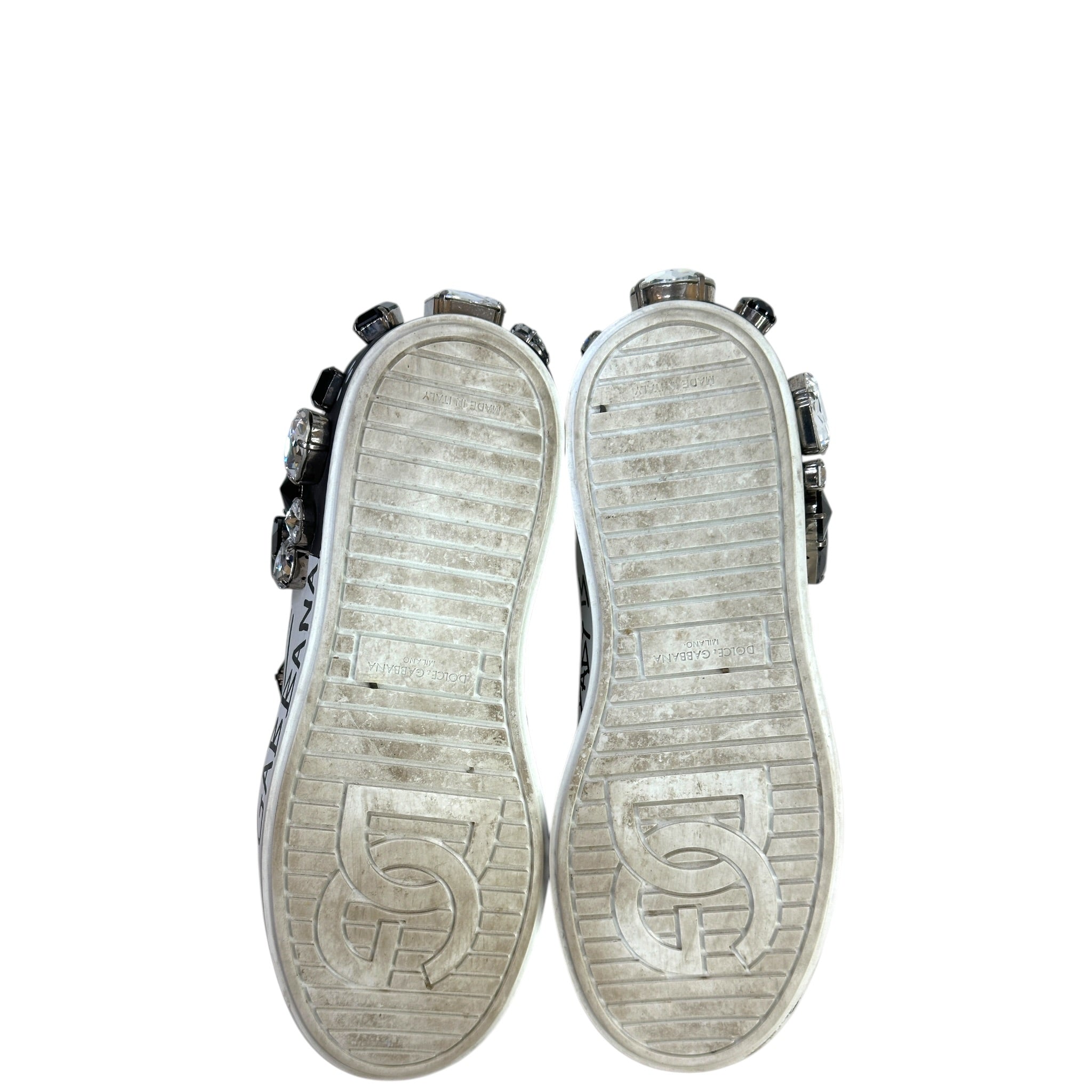Dolce & Gabbana Portofino Sneakers White Leather Size 36.5