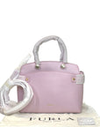 Furla Light Pink Leather Agata Satchel