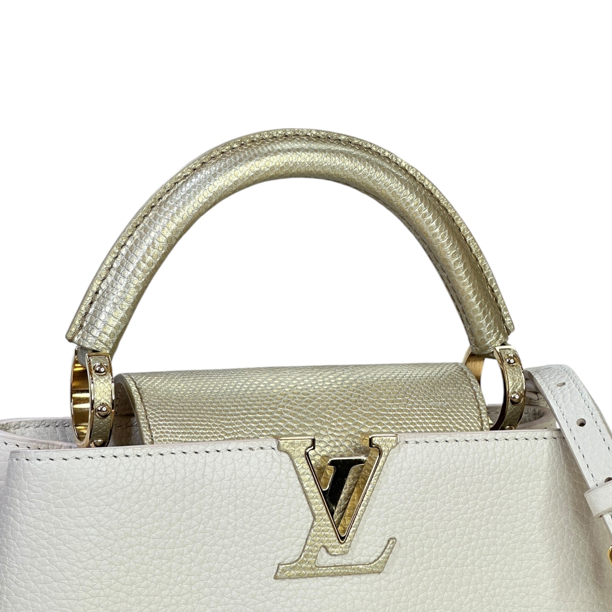 Louis Vuitton Capucines BB cream gold Taurillon leather bag