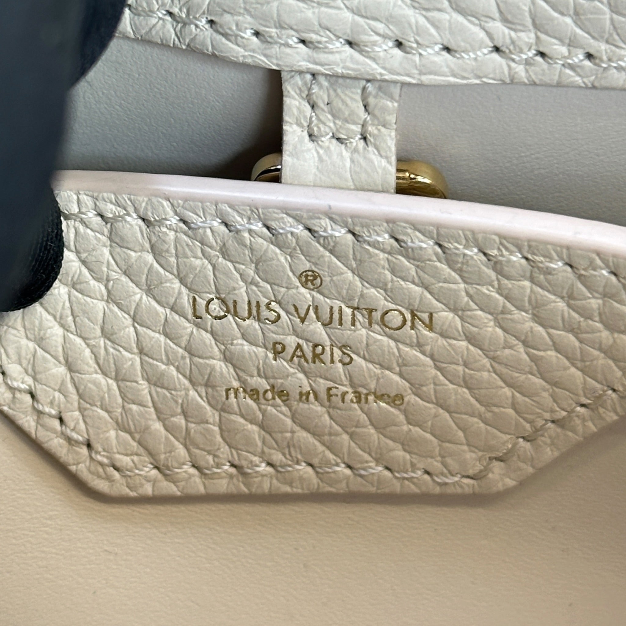 Louis Vuitton Capucines BB cream gold Taurillon leather bag