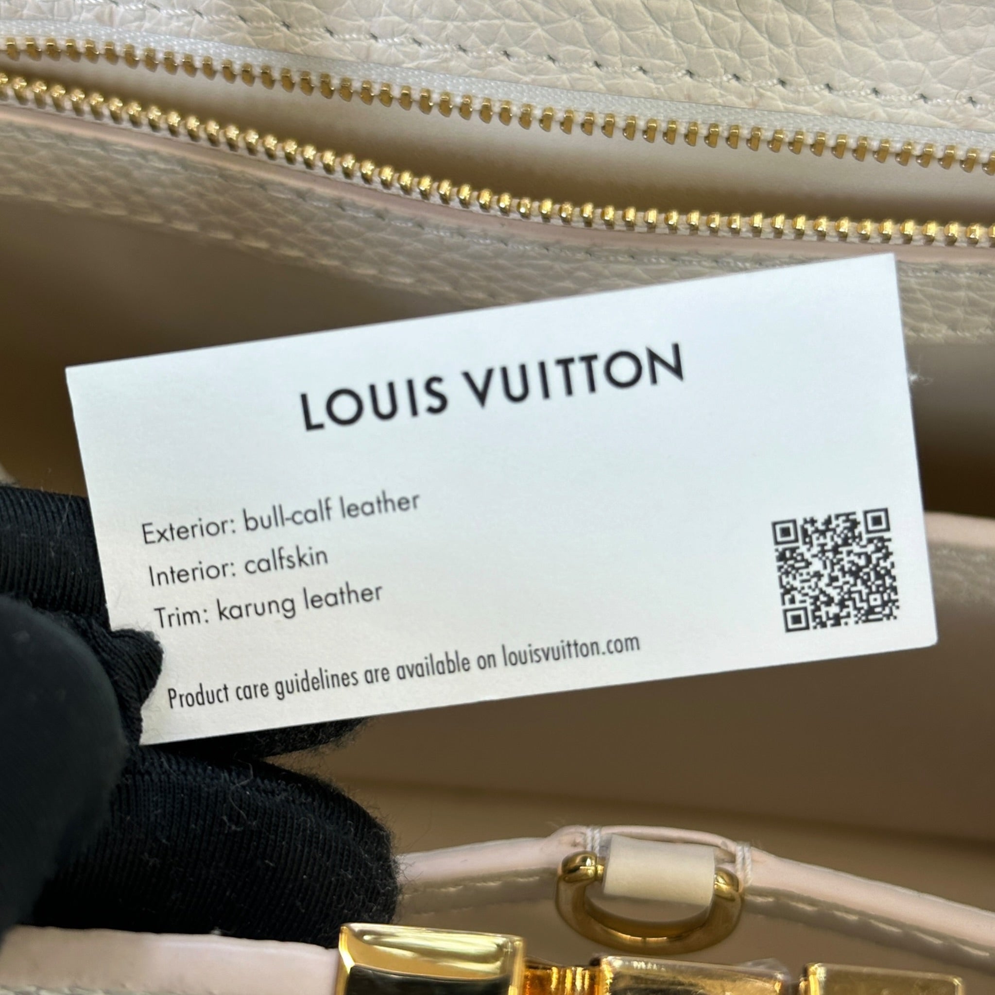 Louis Vuitton Capucines BB cream gold Taurillon leather bag