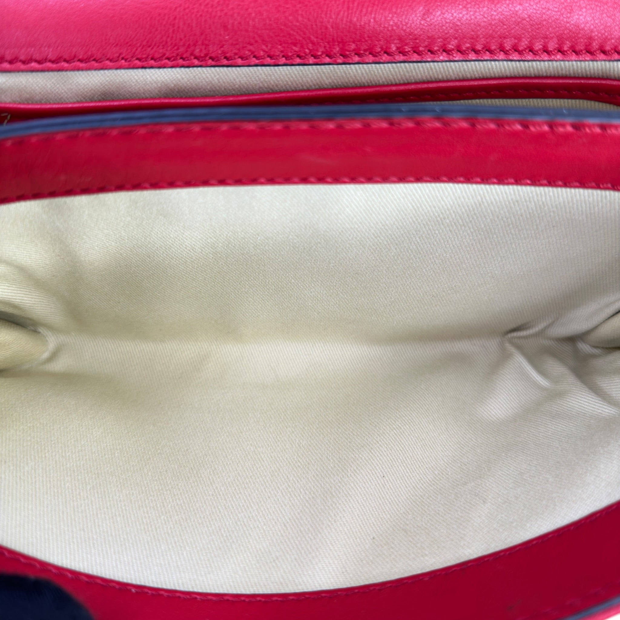 Valentino Bow Chain Clutch Red Lambskin