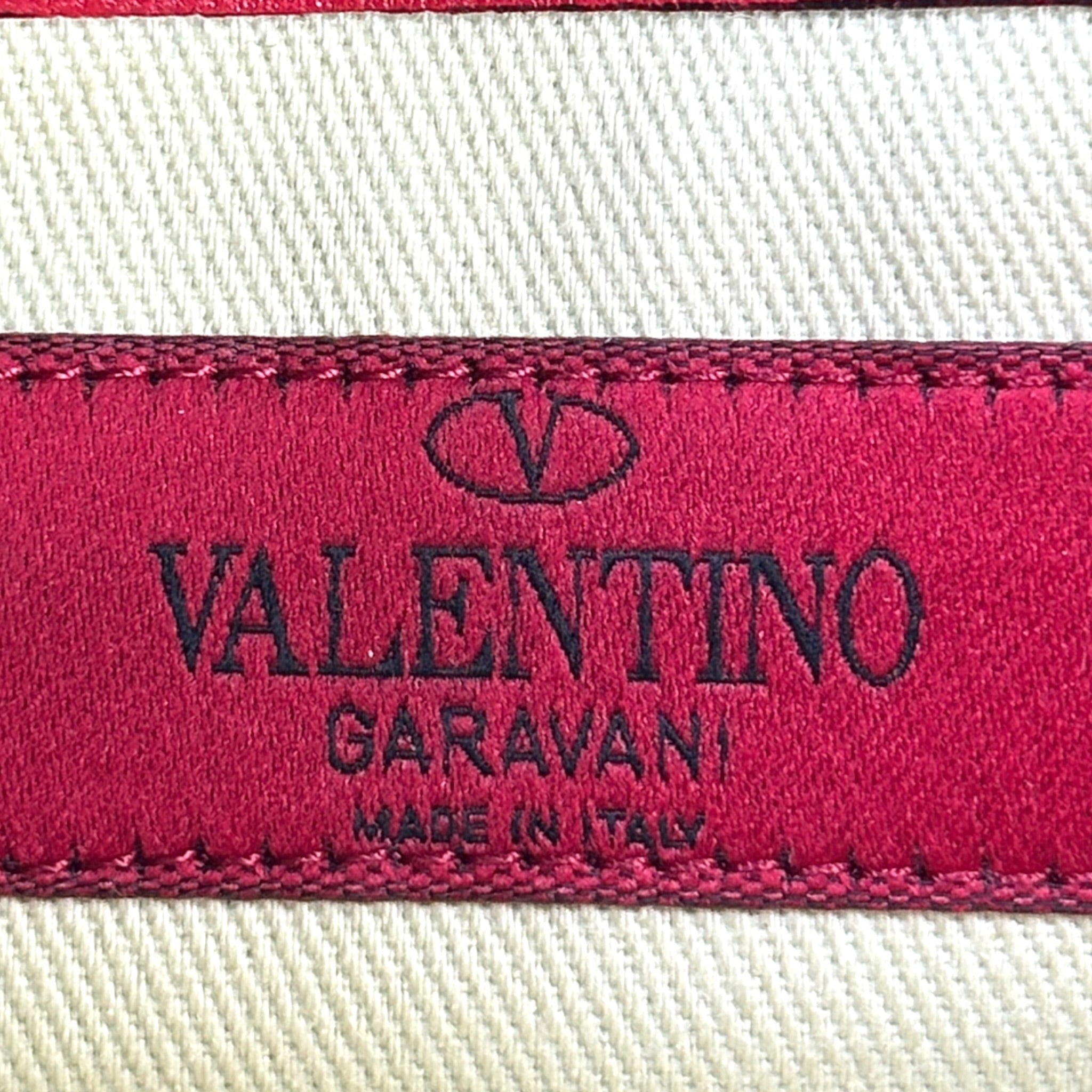 Valentino Bow Chain Clutch Red Lambskin