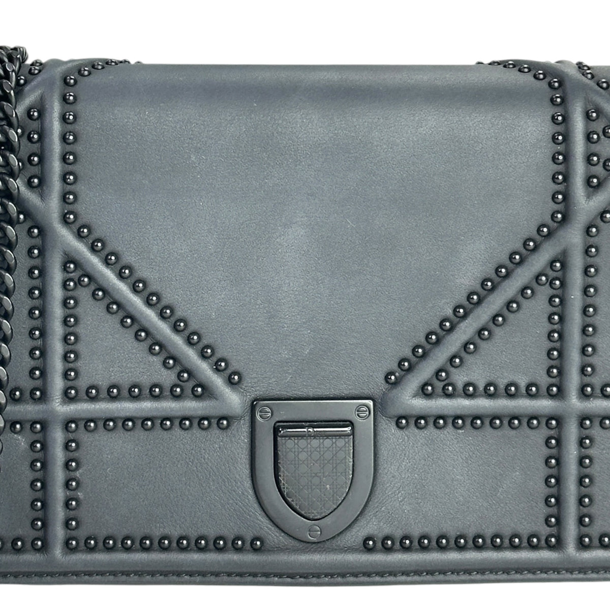 Christian Dior Diorama Black Leather Flap Bag