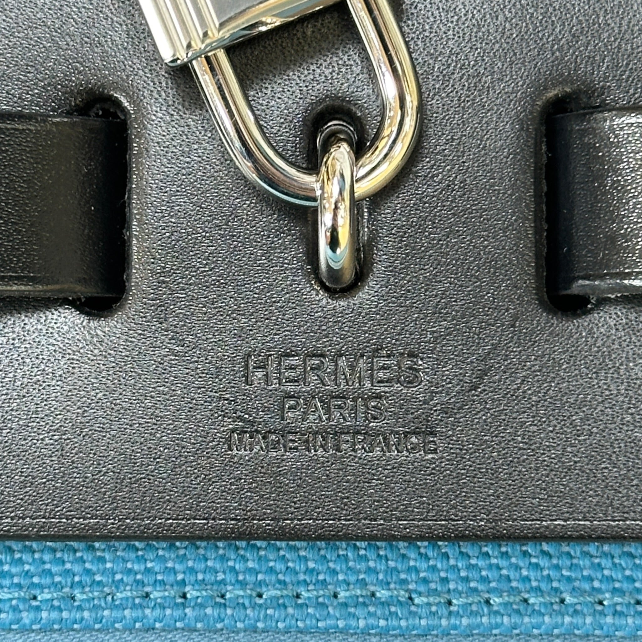 Hermès Herbag Zip 31 Bleu Jean Canvas PHW