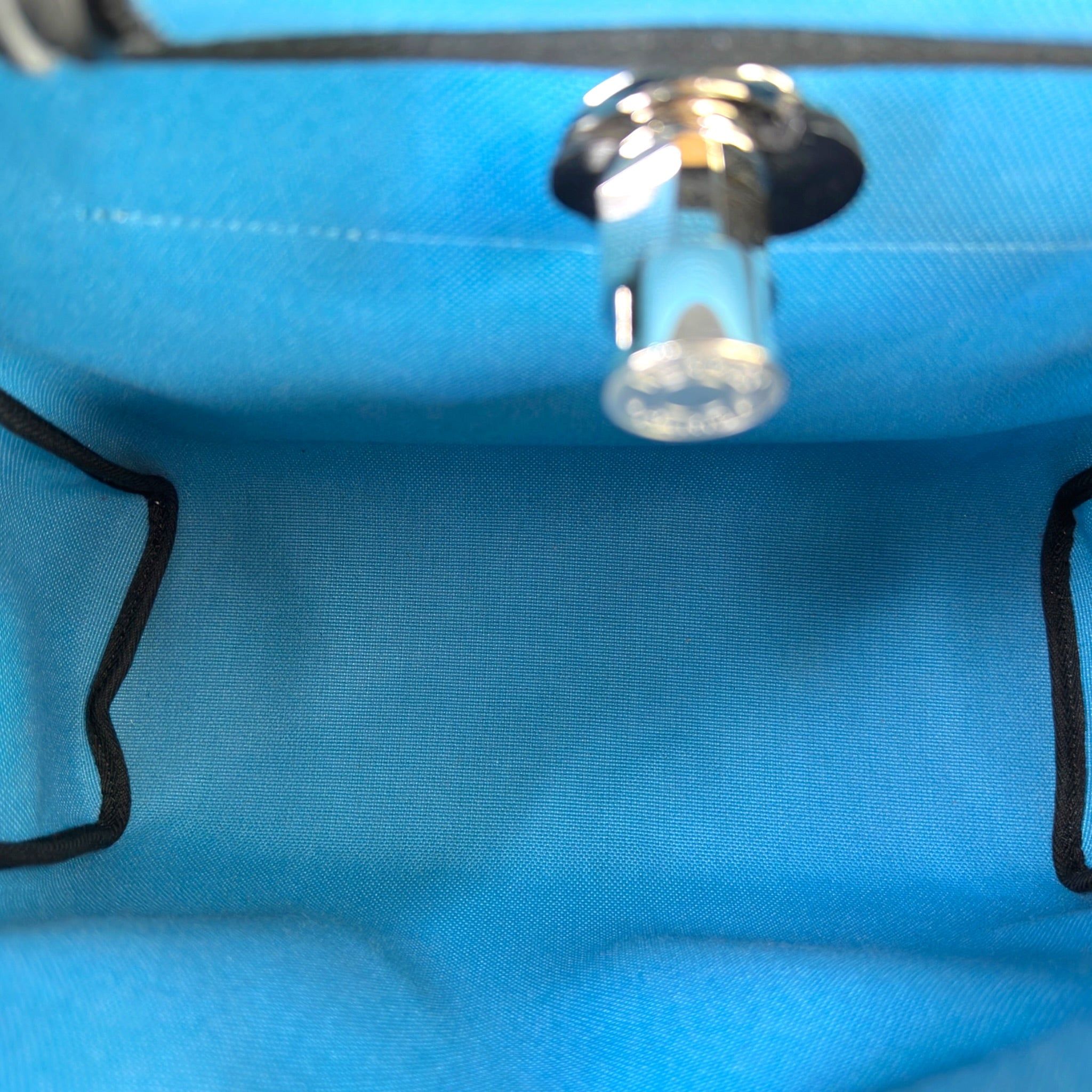 Hermès Herbag Zip 31 Bleu Jean Canvas PHW