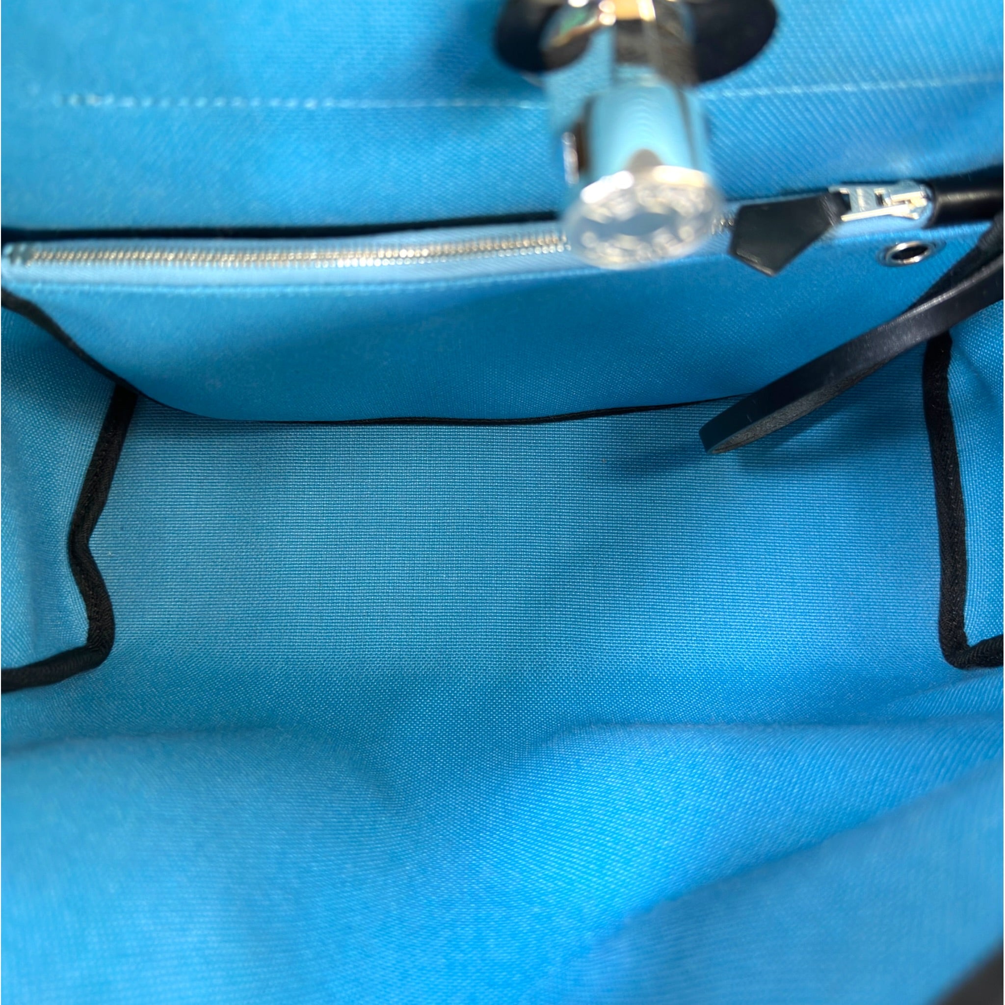 Hermès Herbag Zip 31 Bleu Jean Canvas PHW