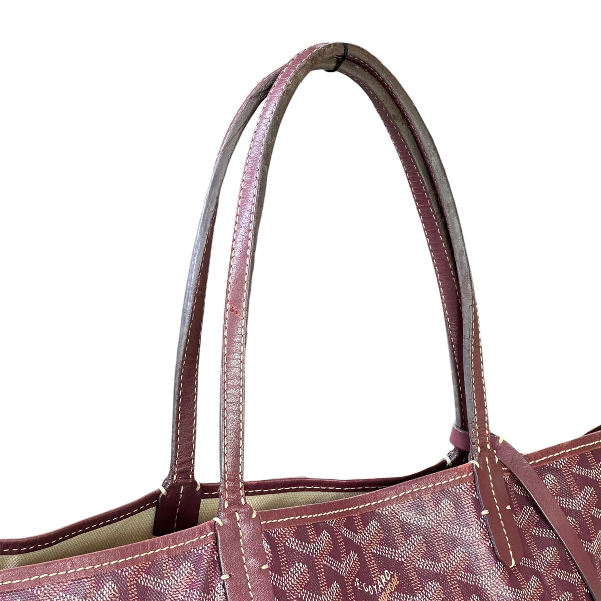 Goyard St Louis PM Burgundy Goyardine Tote Bag