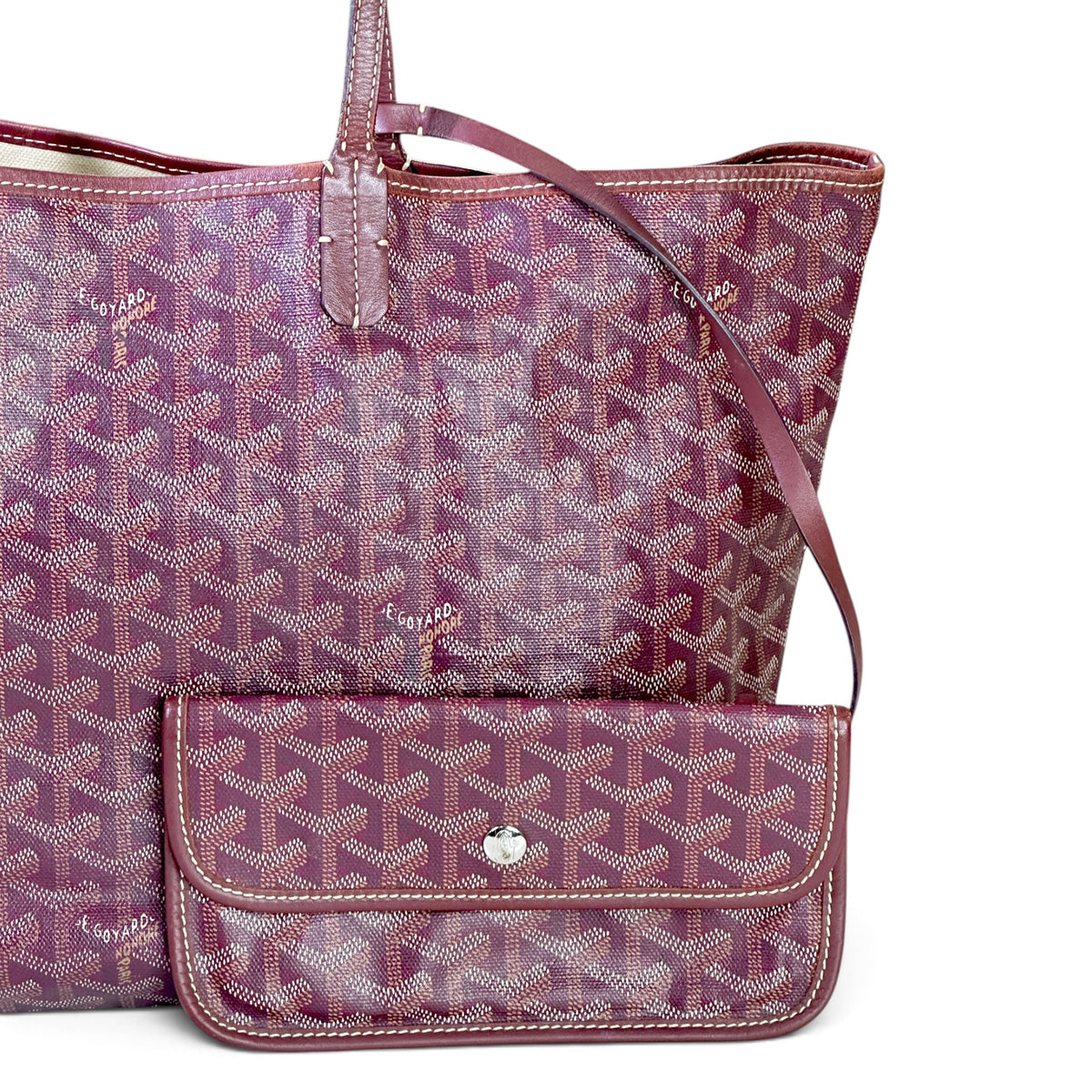 Goyard St Louis PM Burgundy Goyardine Tote Bag